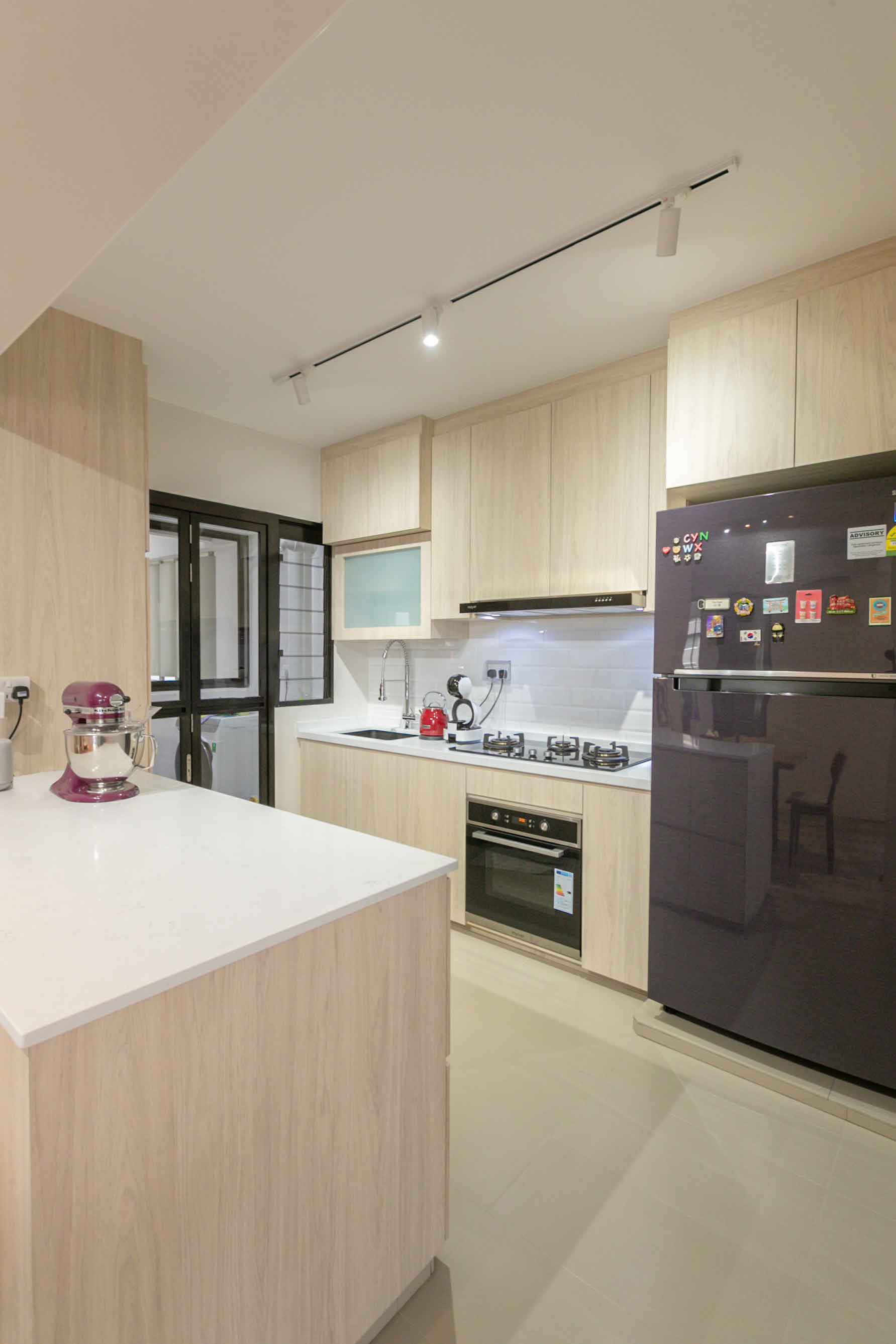 Minimalist, Scandinavian Design - Kitchen - HDB 4 Room - Design by Swiss Interior Design Pte Ltd