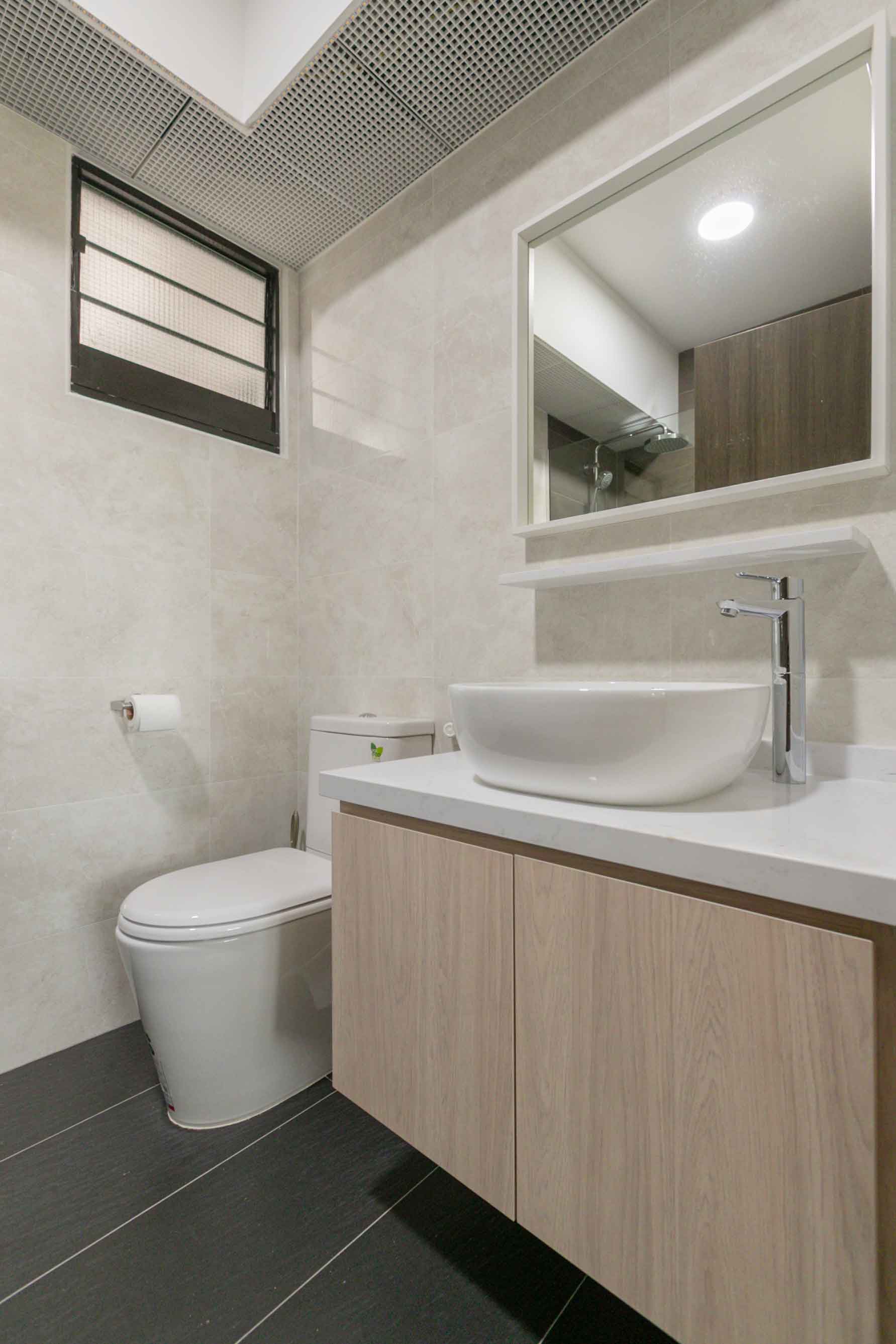 Minimalist, Scandinavian Design - Bathroom - HDB 4 Room - Design by Swiss Interior Design Pte Ltd