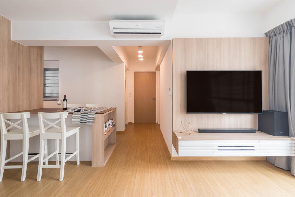 Scandinavian Design - Living Room - HDB 3 Room - Design by Swiss Interior Design Pte Ltd