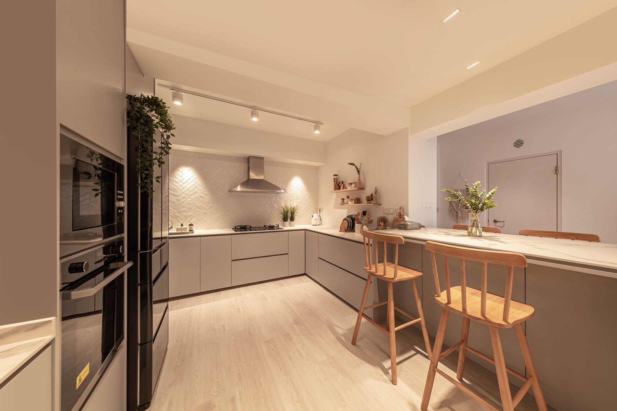 Minimalist Design - Kitchen - HDB 4 Room - Design by Swiss Interior Design Pte Ltd
