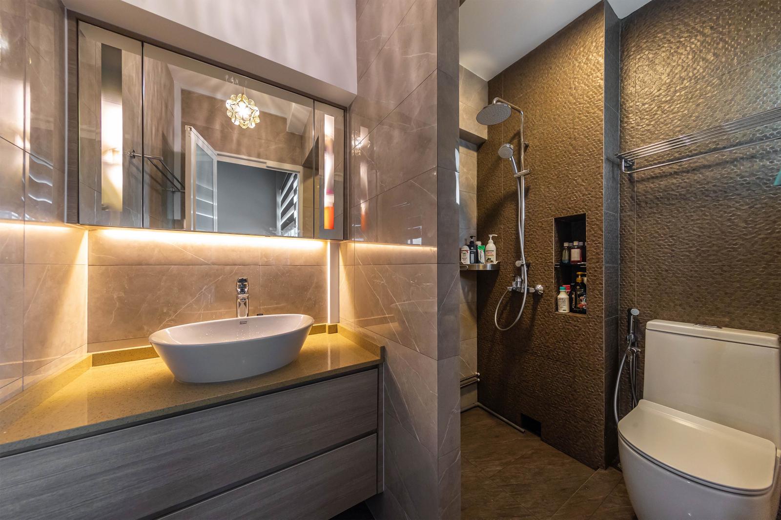 Modern, Scandinavian Design - Bathroom - HDB Executive Apartment - Design by Swiss Interior Design Pte Ltd