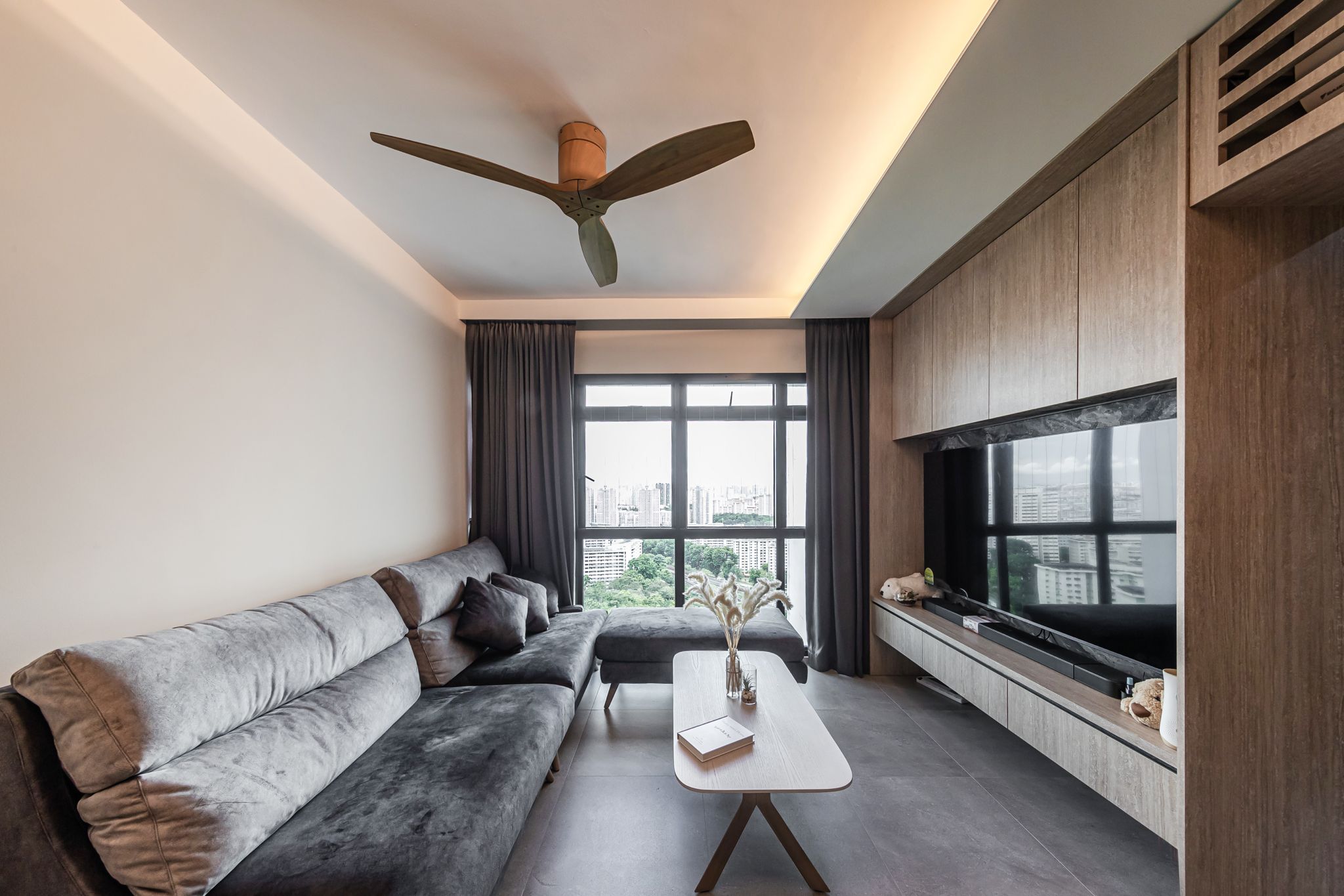 Modern, Scandinavian Design - Living Room - HDB 4 Room - Design by Swiss Interior Design Pte Ltd