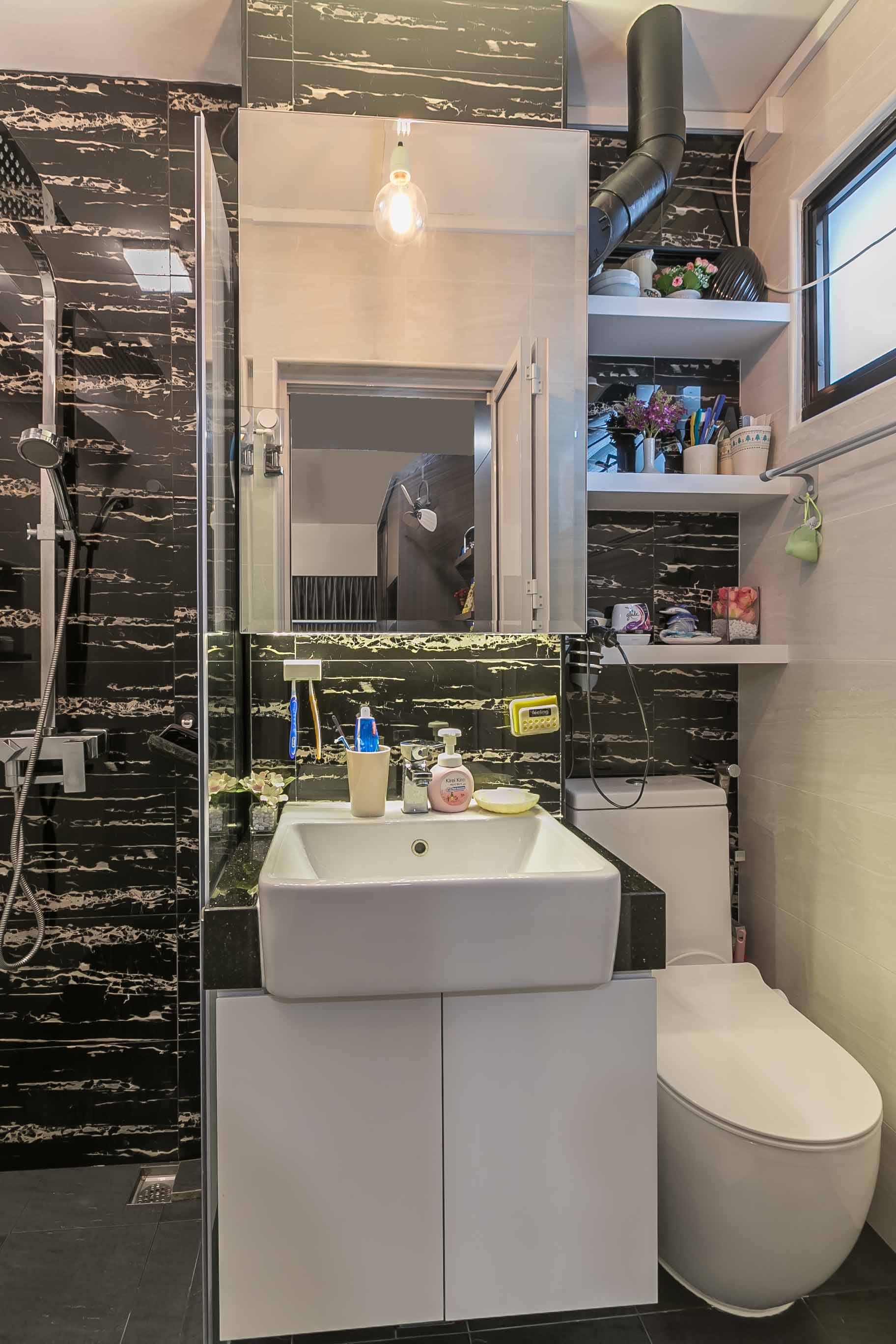 Modern, Scandinavian Design - Bathroom - HDB 5 Room - Design by Swiss Interior Design Pte Ltd