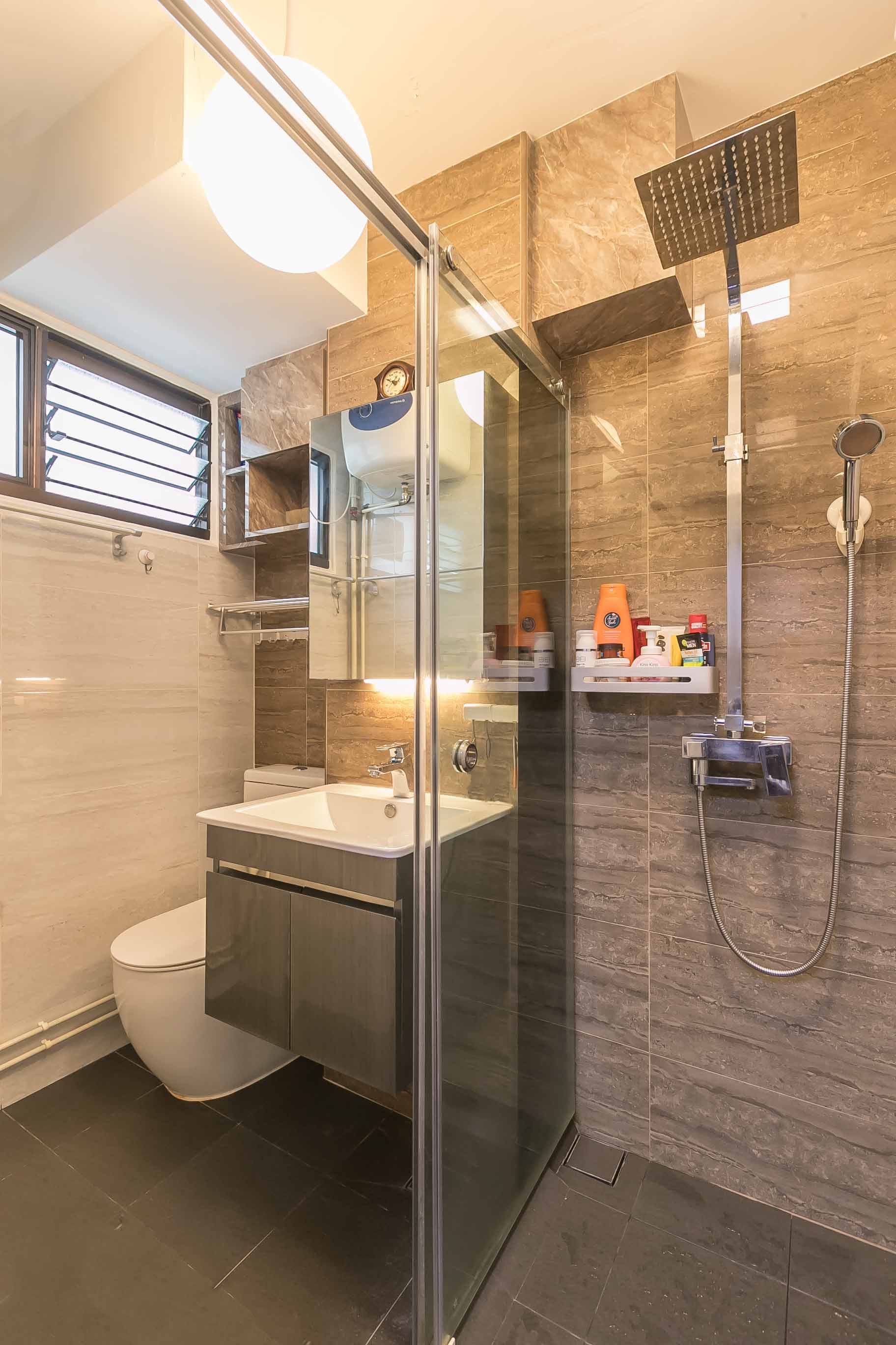 Modern, Scandinavian Design - Bathroom - HDB 5 Room - Design by Swiss Interior Design Pte Ltd