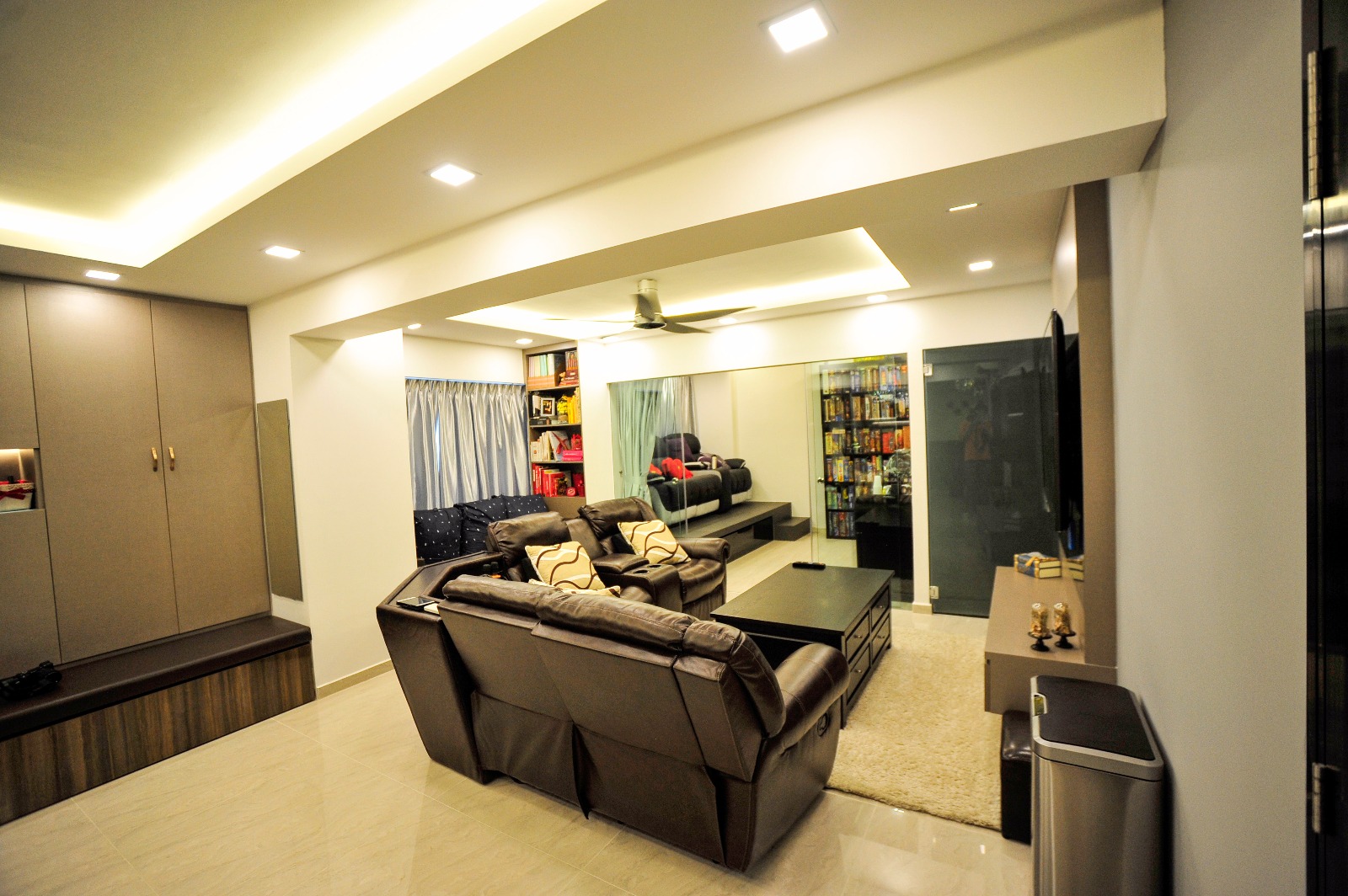 Contemporary Design - Living Room - HDB 5 Room - Design by Swiss Interior Design Pte Ltd