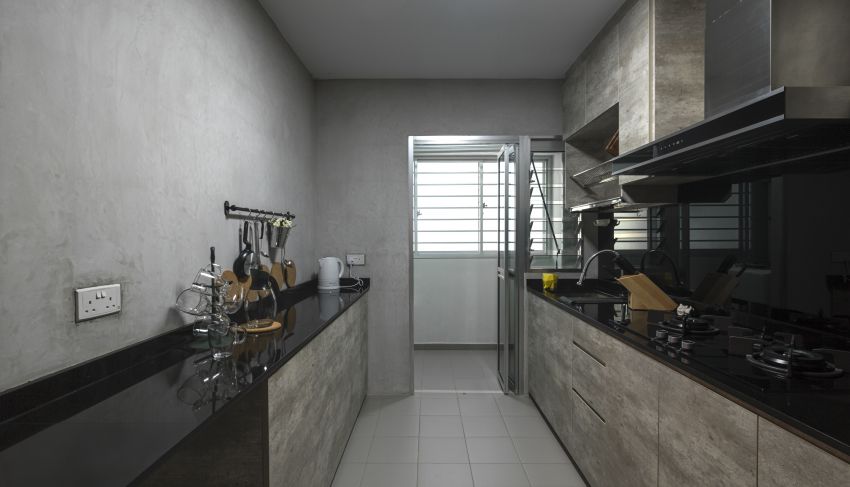 Industrial, Scandinavian Design - Kitchen - HDB 4 Room - Design by Swiss Interior Design Pte Ltd