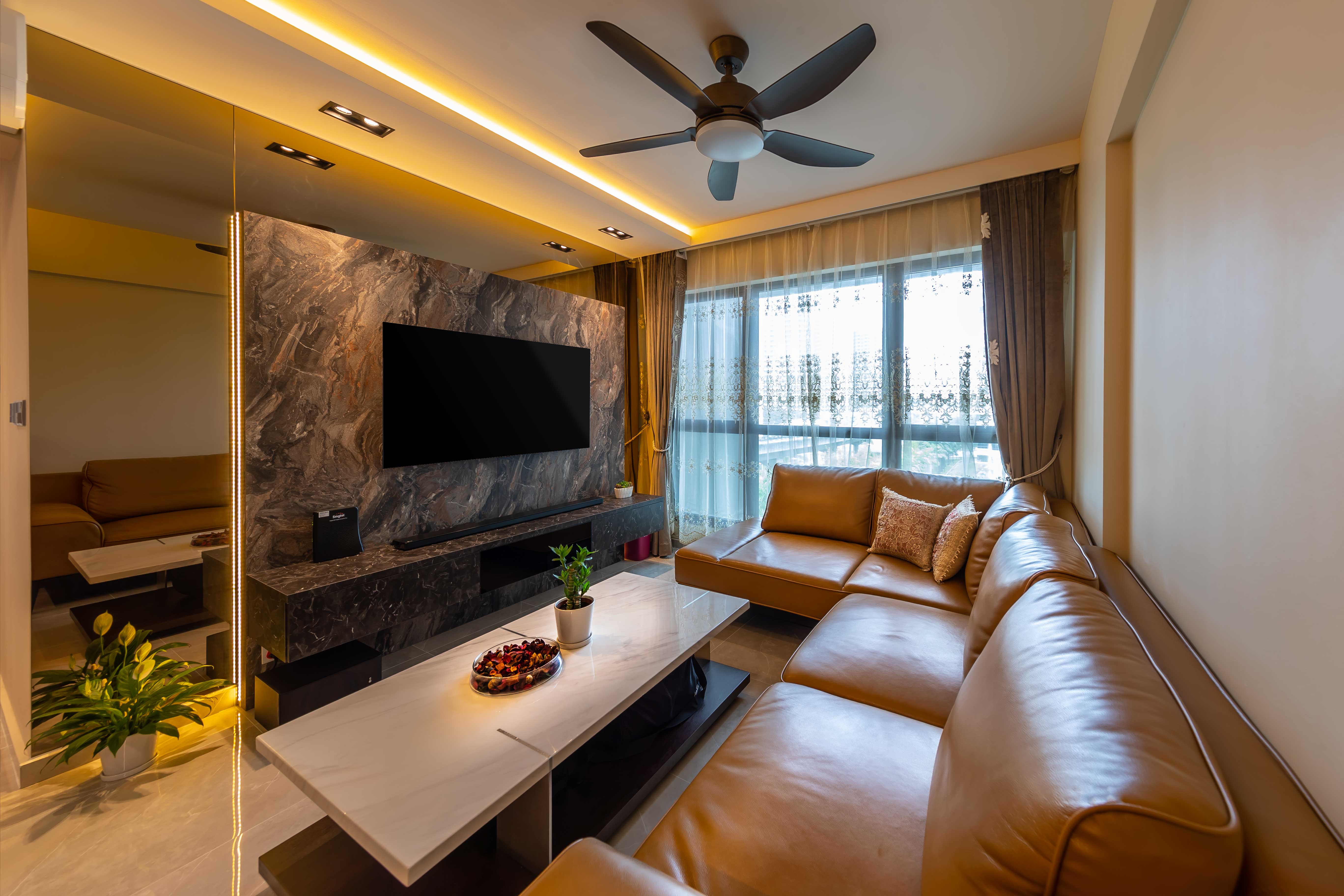 Classical, Modern Design - Living Room - HDB 4 Room - Design by Swiss Interior Design Pte Ltd