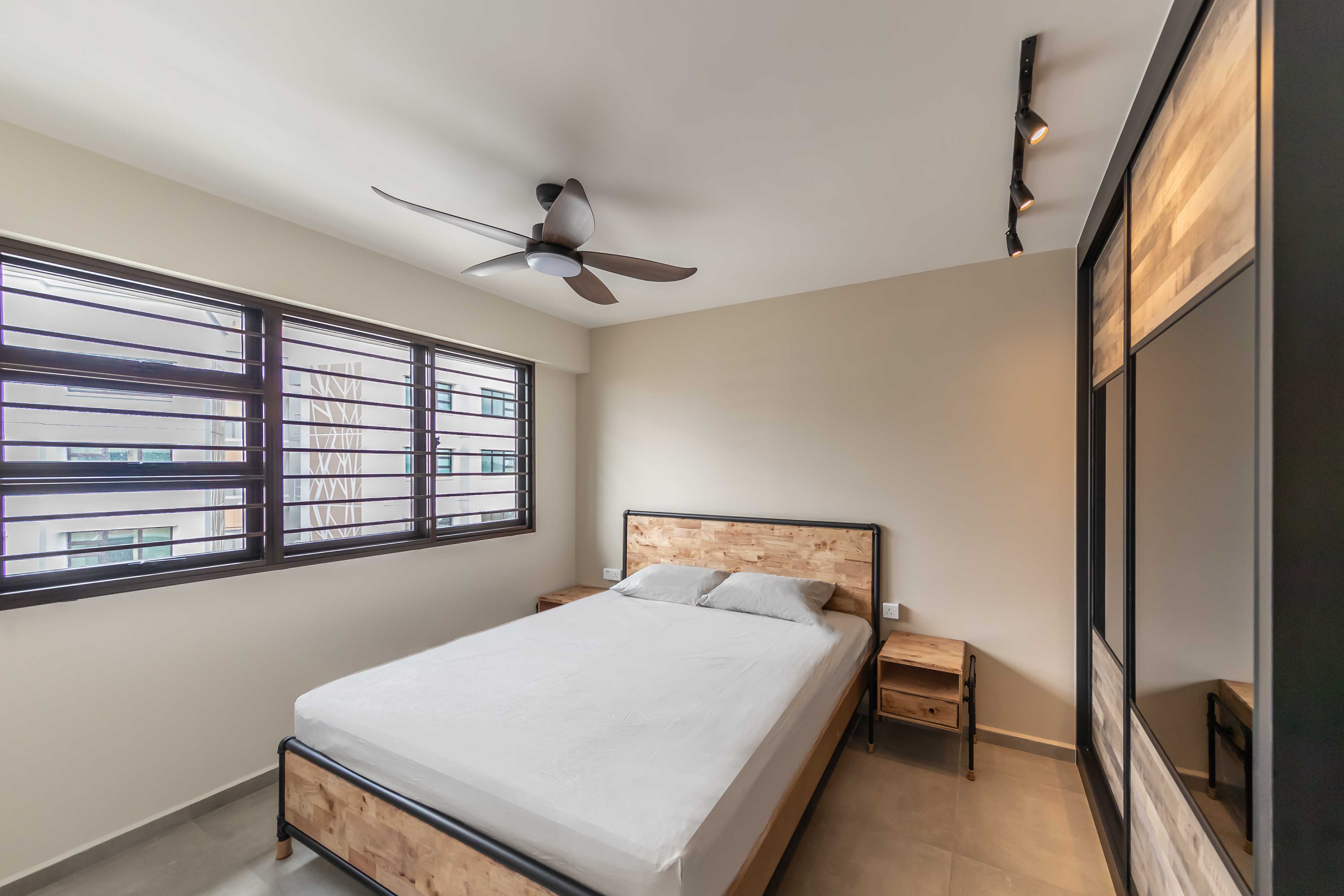 Industrial Design - Bedroom - HDB 4 Room - Design by Swiss Interior Design Pte Ltd