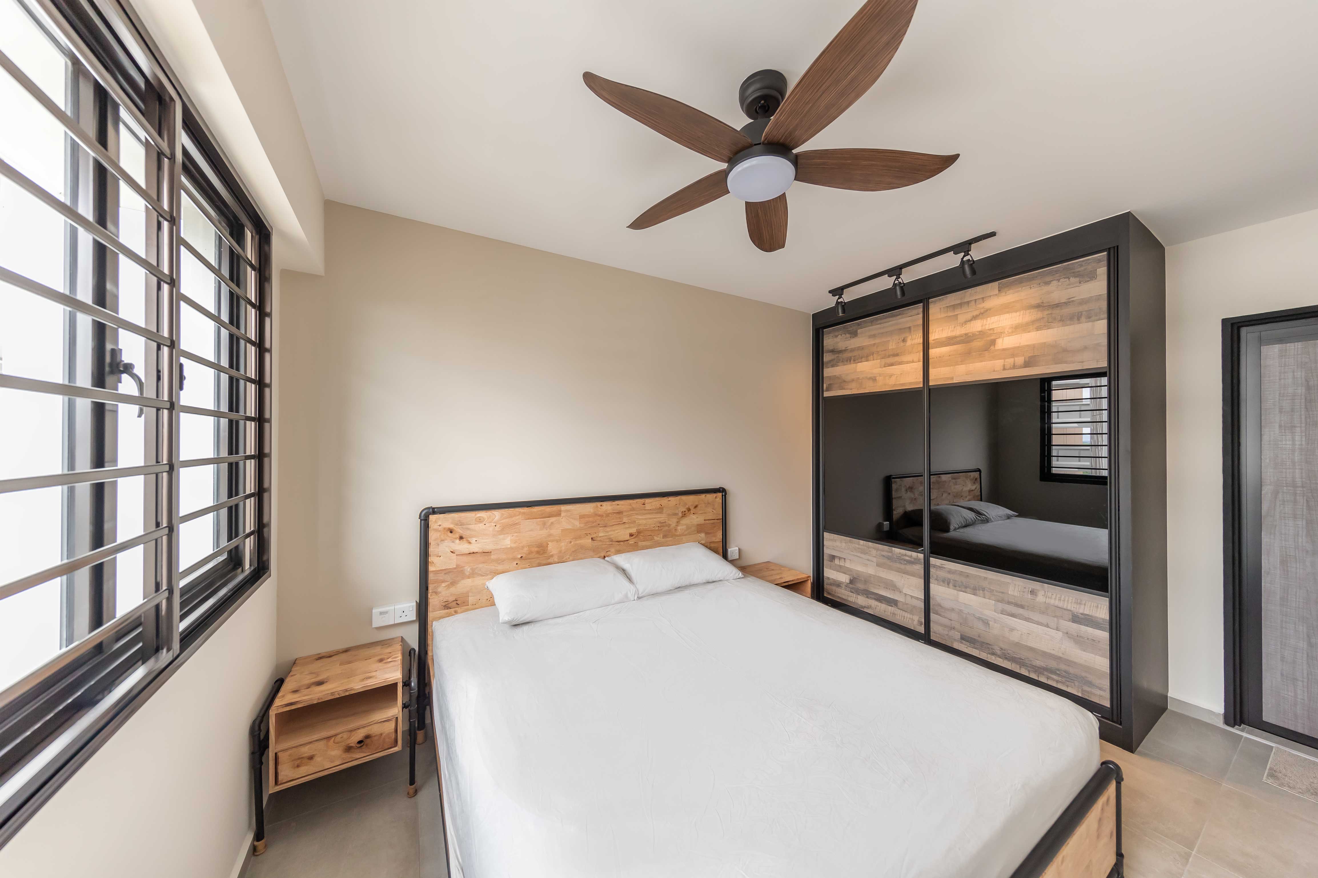 Industrial Design - Bedroom - HDB 4 Room - Design by Swiss Interior Design Pte Ltd