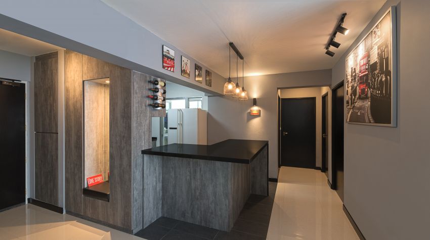 Industrial, Rustic Design - Living Room - HDB 4 Room - Design by Swiss Interior Design Pte Ltd