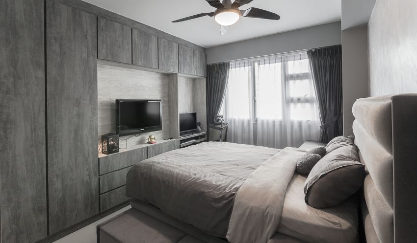 Industrial, Rustic Design - Bedroom - HDB 4 Room - Design by Swiss Interior Design Pte Ltd