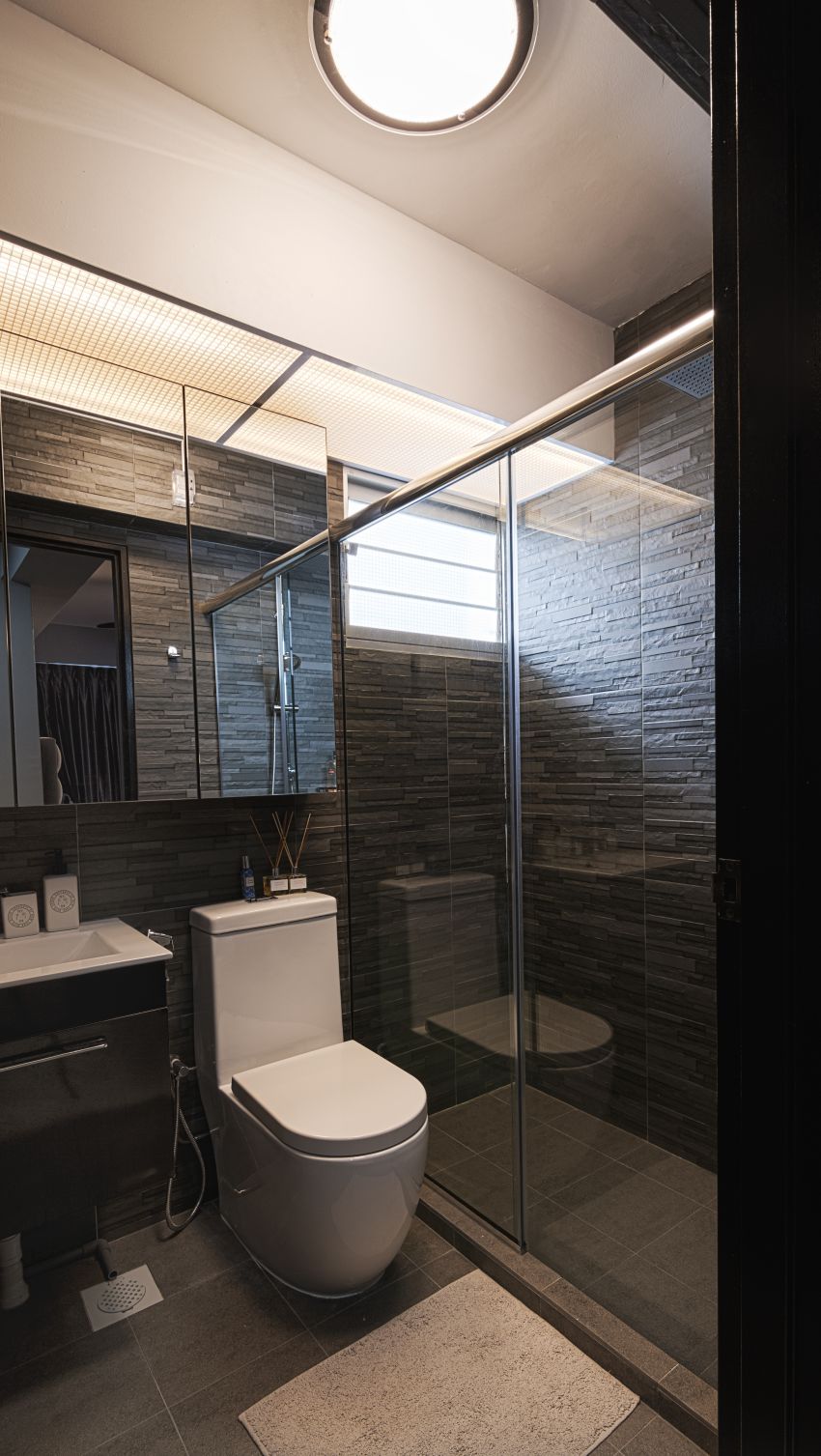 Industrial, Rustic Design - Bathroom - HDB 4 Room - Design by Swiss Interior Design Pte Ltd