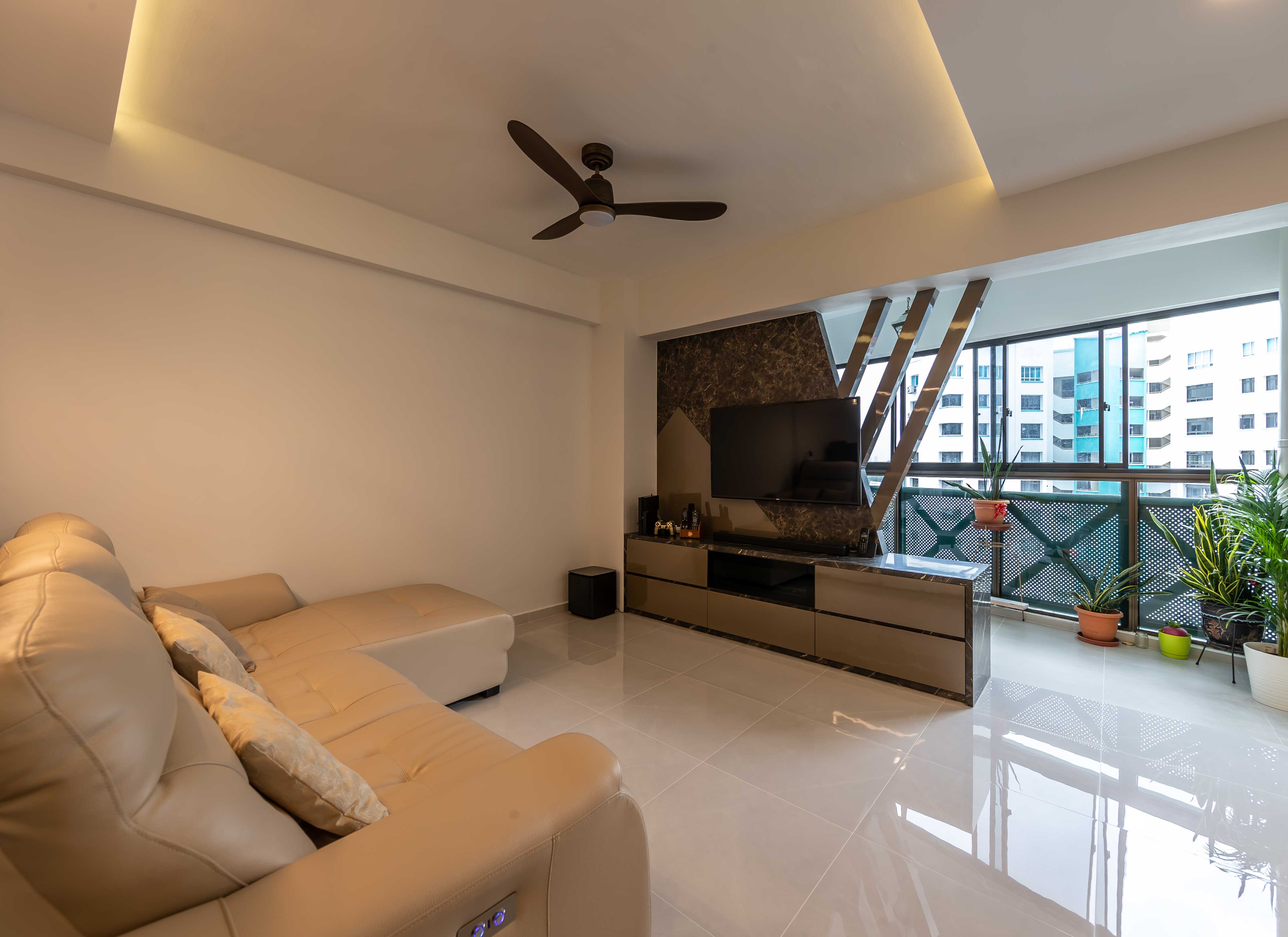 Classical, Modern Design - Living Room - HDB 5 Room - Design by Swiss Interior Design Pte Ltd