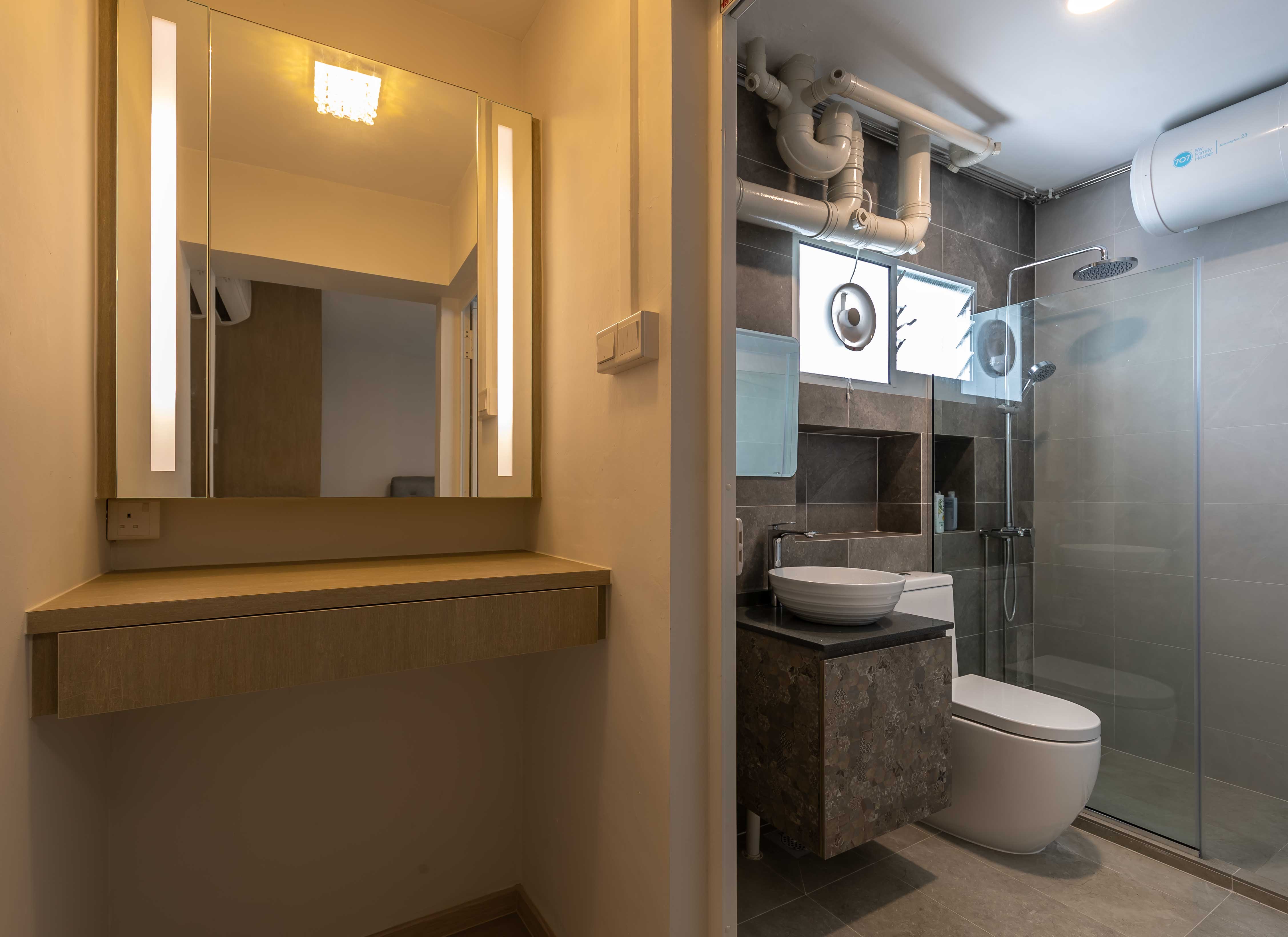 Classical, Modern Design - Bathroom - HDB 5 Room - Design by Swiss Interior Design Pte Ltd