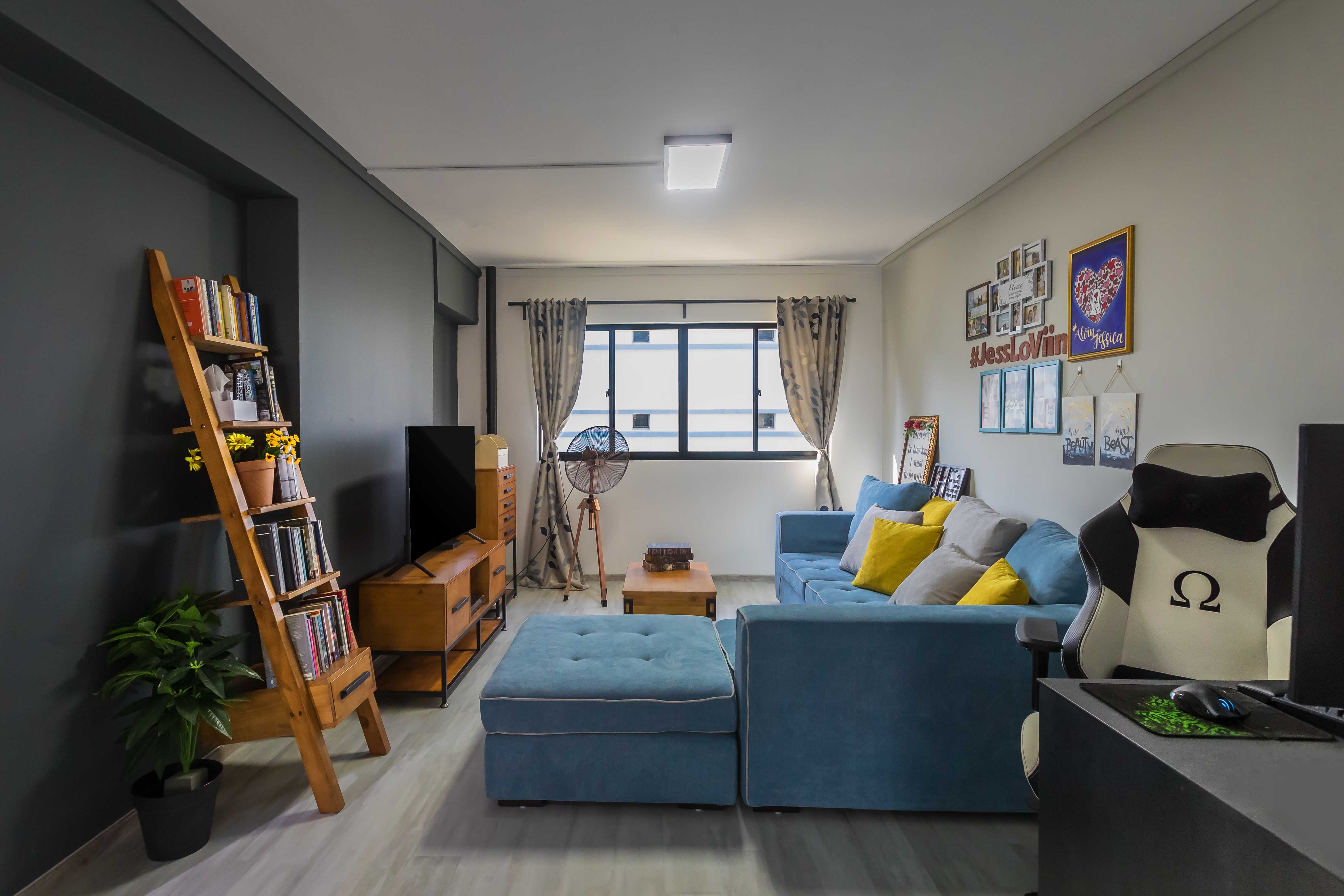 Rustic Design - Living Room - HDB Executive Apartment - Design by Swiss Interior Design Pte Ltd