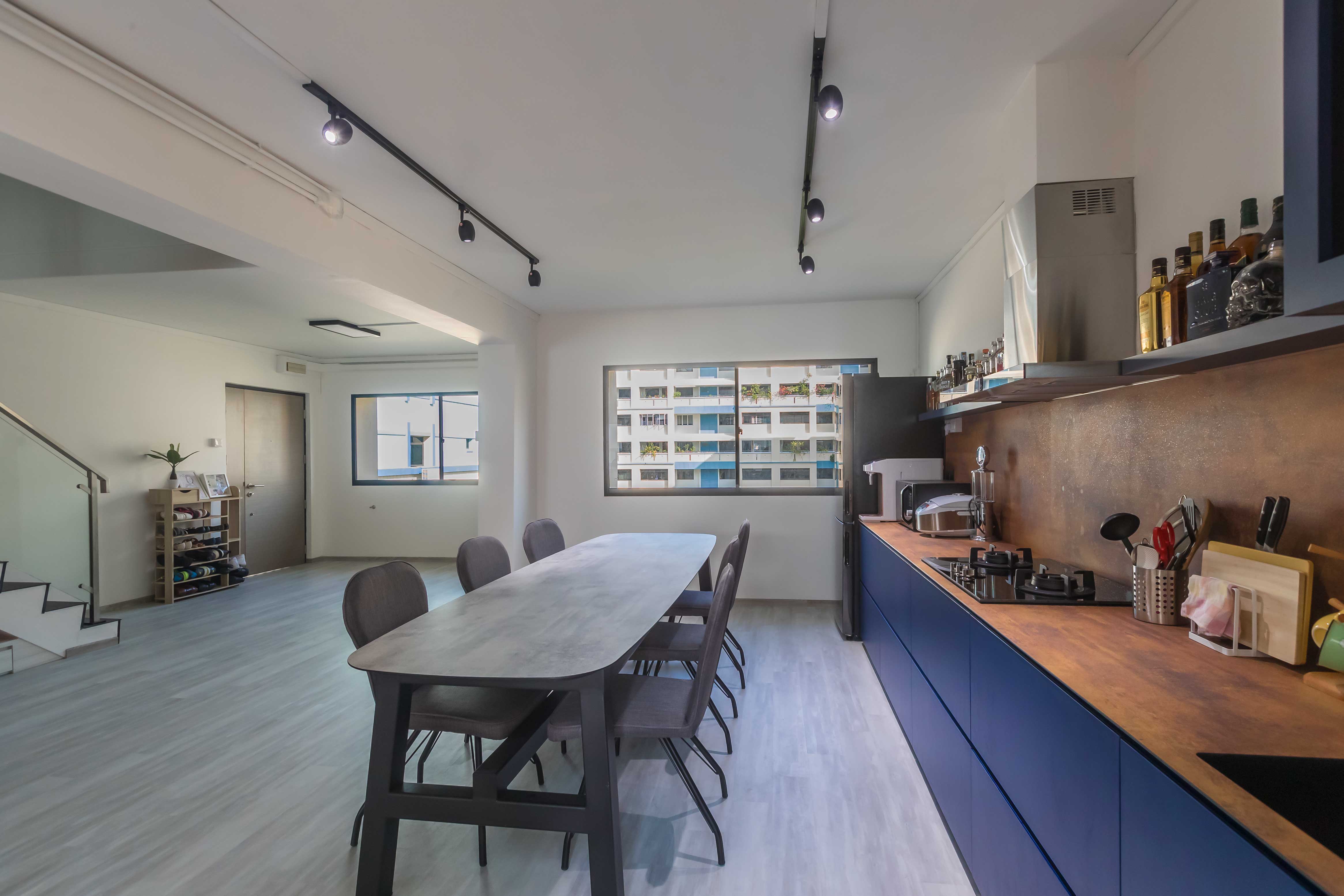 Rustic Design - Dining Room - HDB Executive Apartment - Design by Swiss Interior Design Pte Ltd