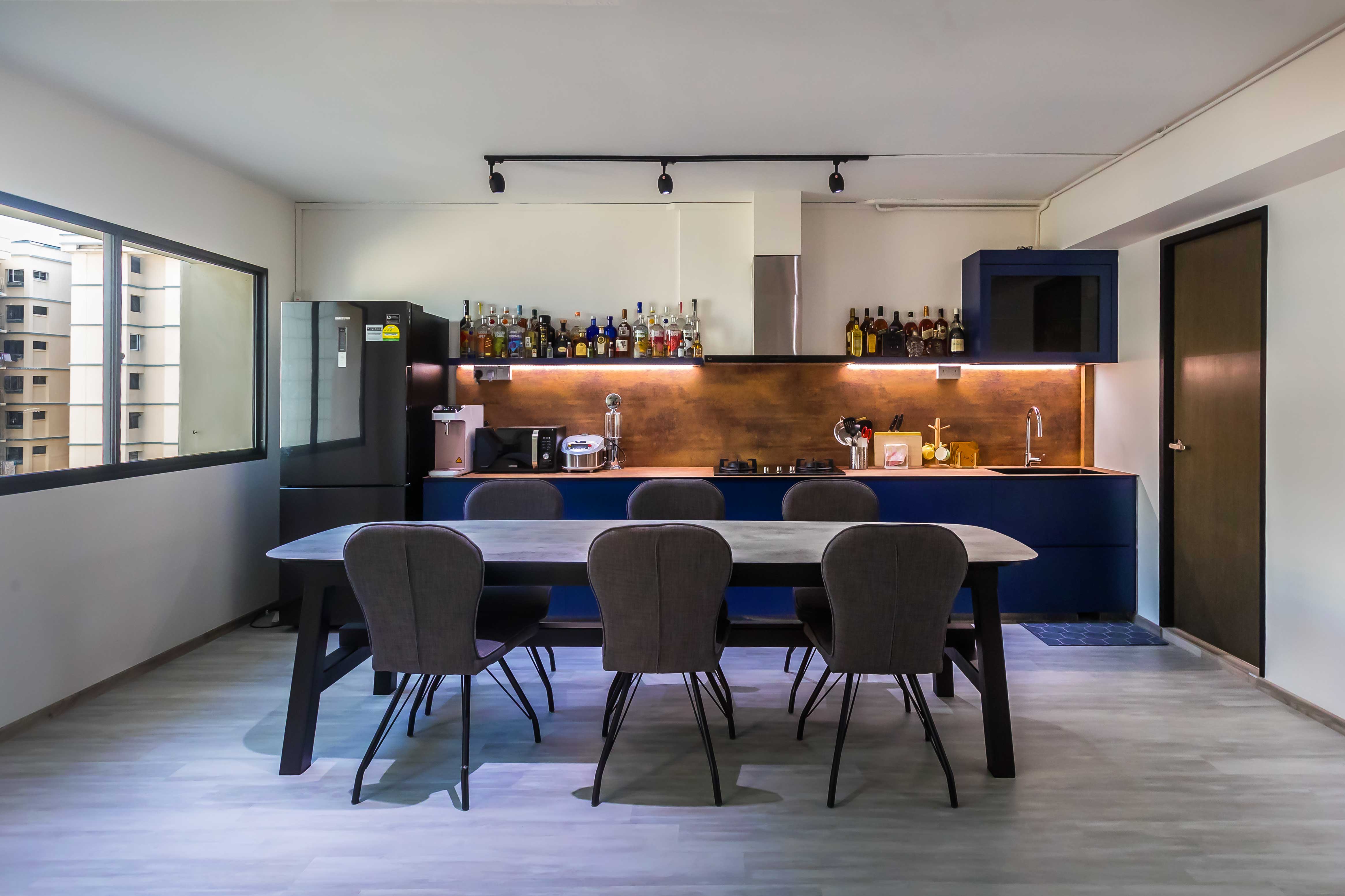 Rustic Design - Living Room - HDB Executive Apartment - Design by Swiss Interior Design Pte Ltd