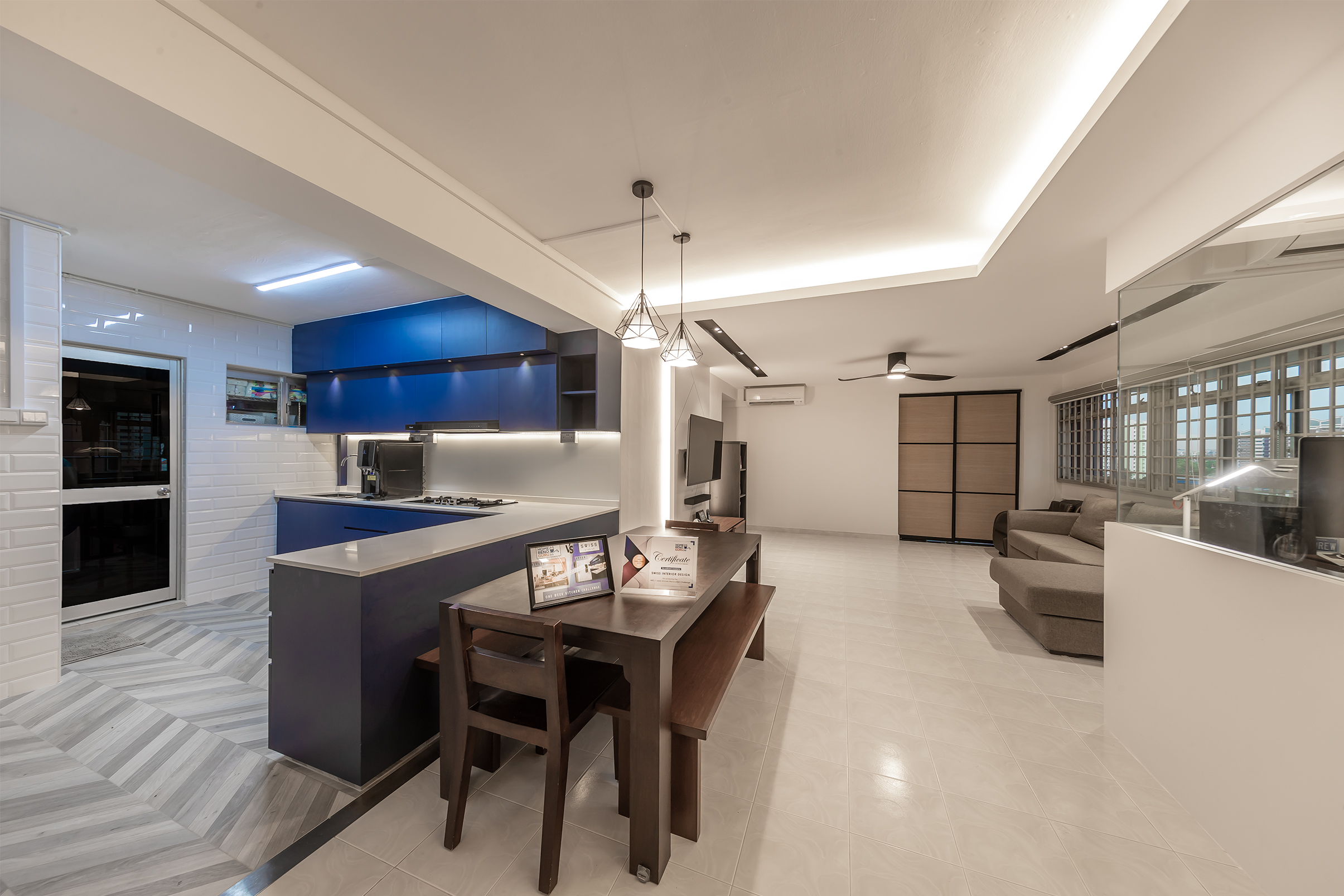 Modern Design - Living Room - HDB 5 Room - Design by Swiss Interior Design Pte Ltd