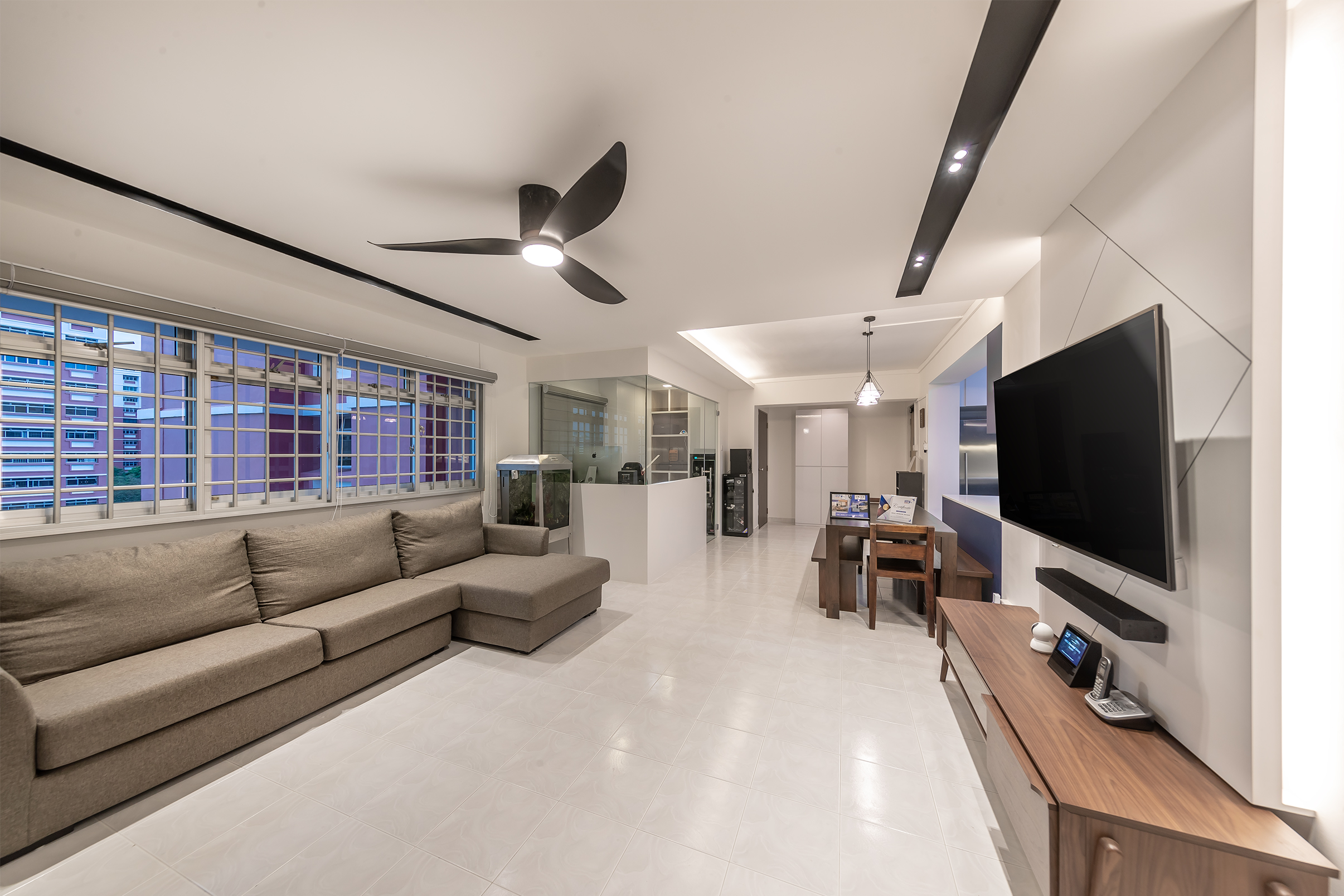 Modern Design - Living Room - HDB 5 Room - Design by Swiss Interior Design Pte Ltd