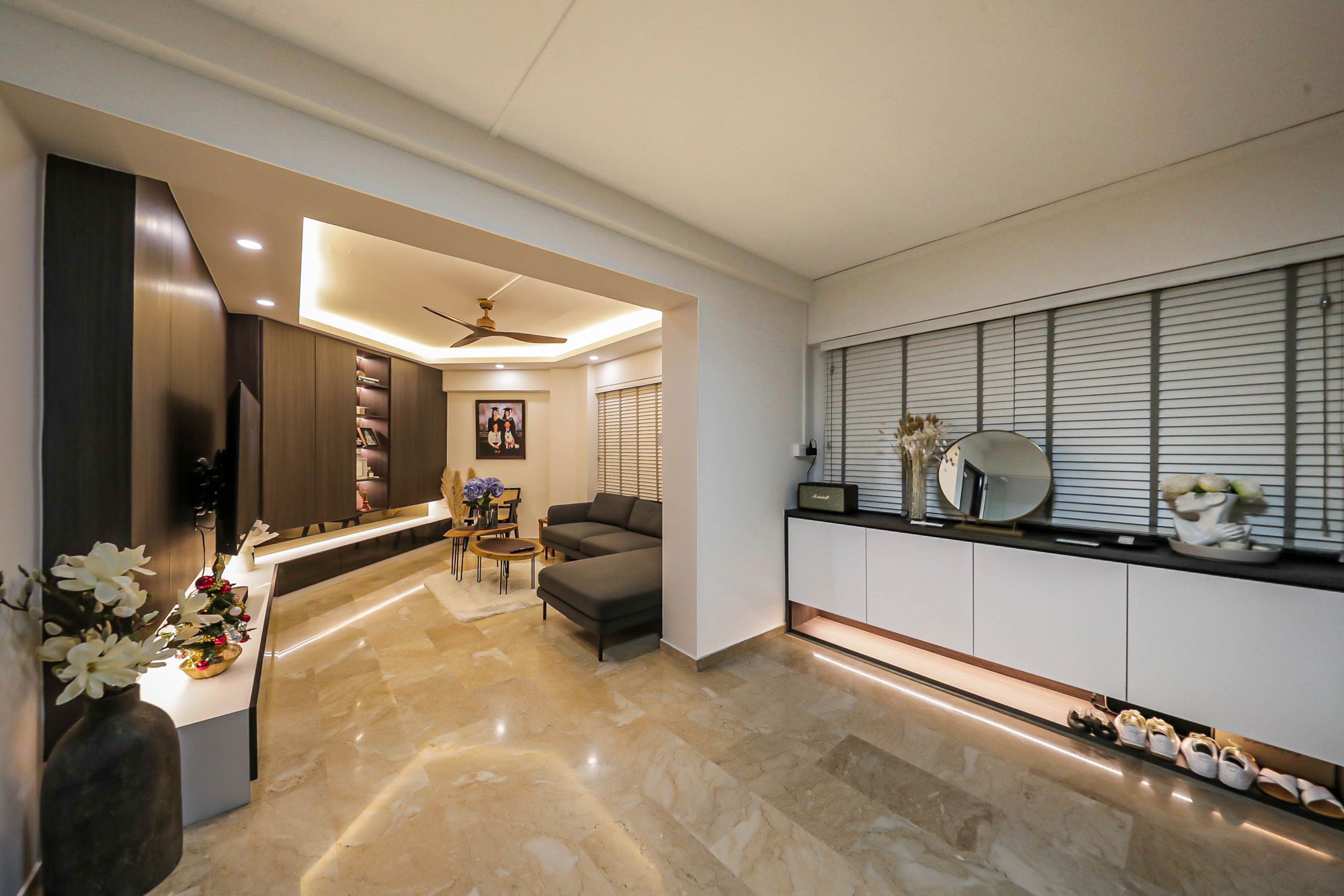 Scandinavian Design - Living Room - HDB 4 Room - Design by Swiss Interior Design Pte Ltd