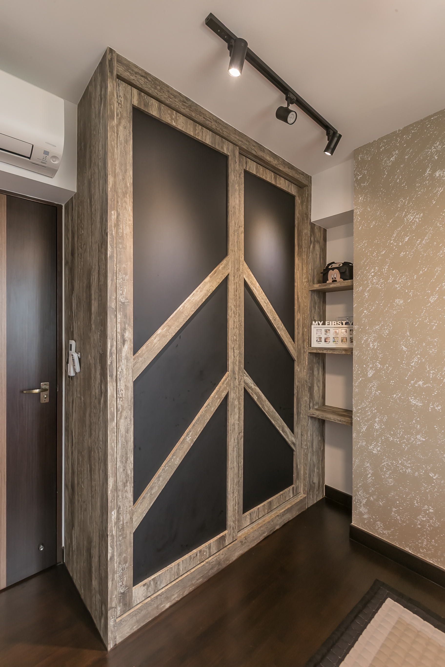 Industrial Design - Bedroom - HDB 3 Room - Design by Swiss Interior Design Pte Ltd