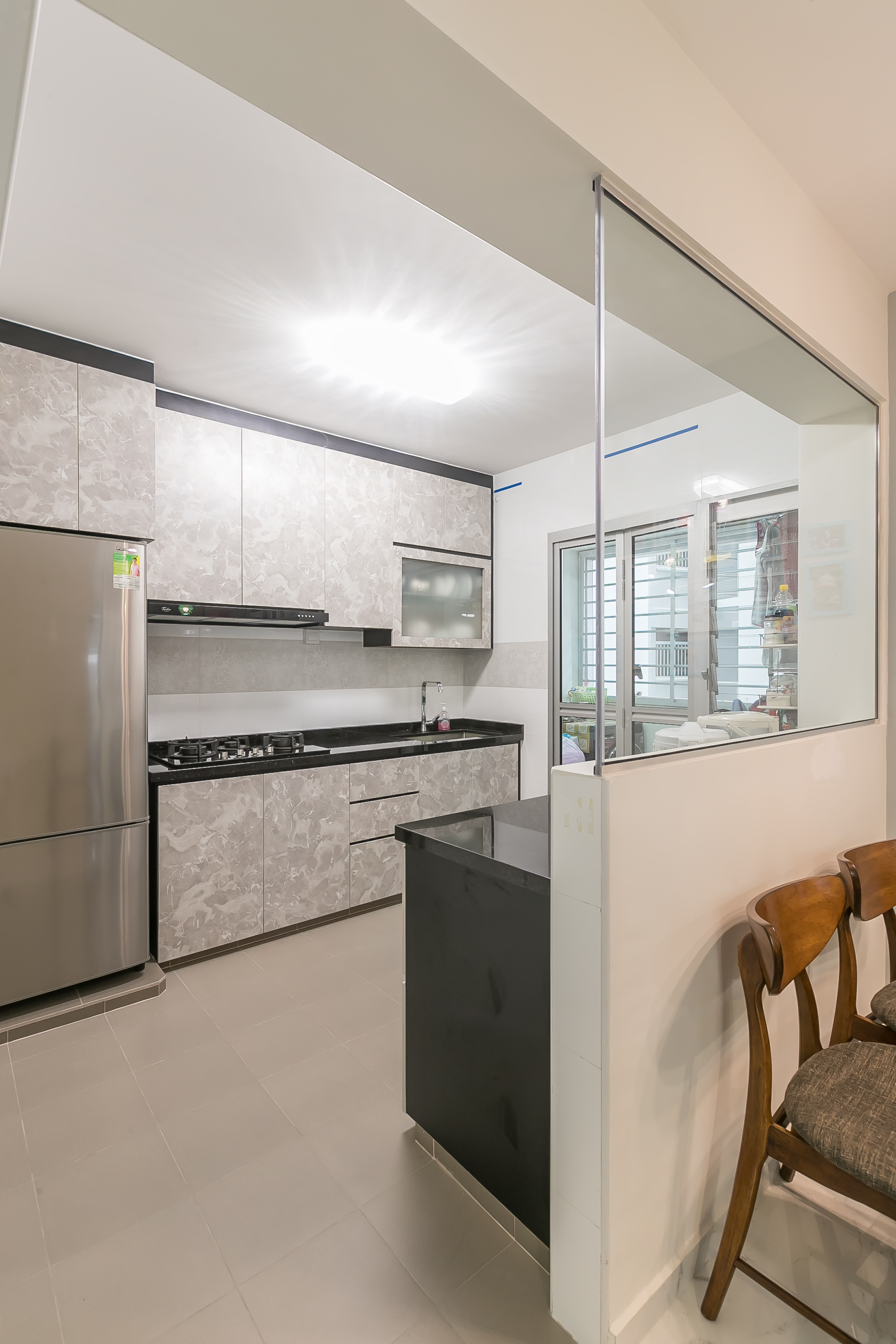 Modern Design - Kitchen - HDB 4 Room - Design by Swiss Interior Design Pte Ltd