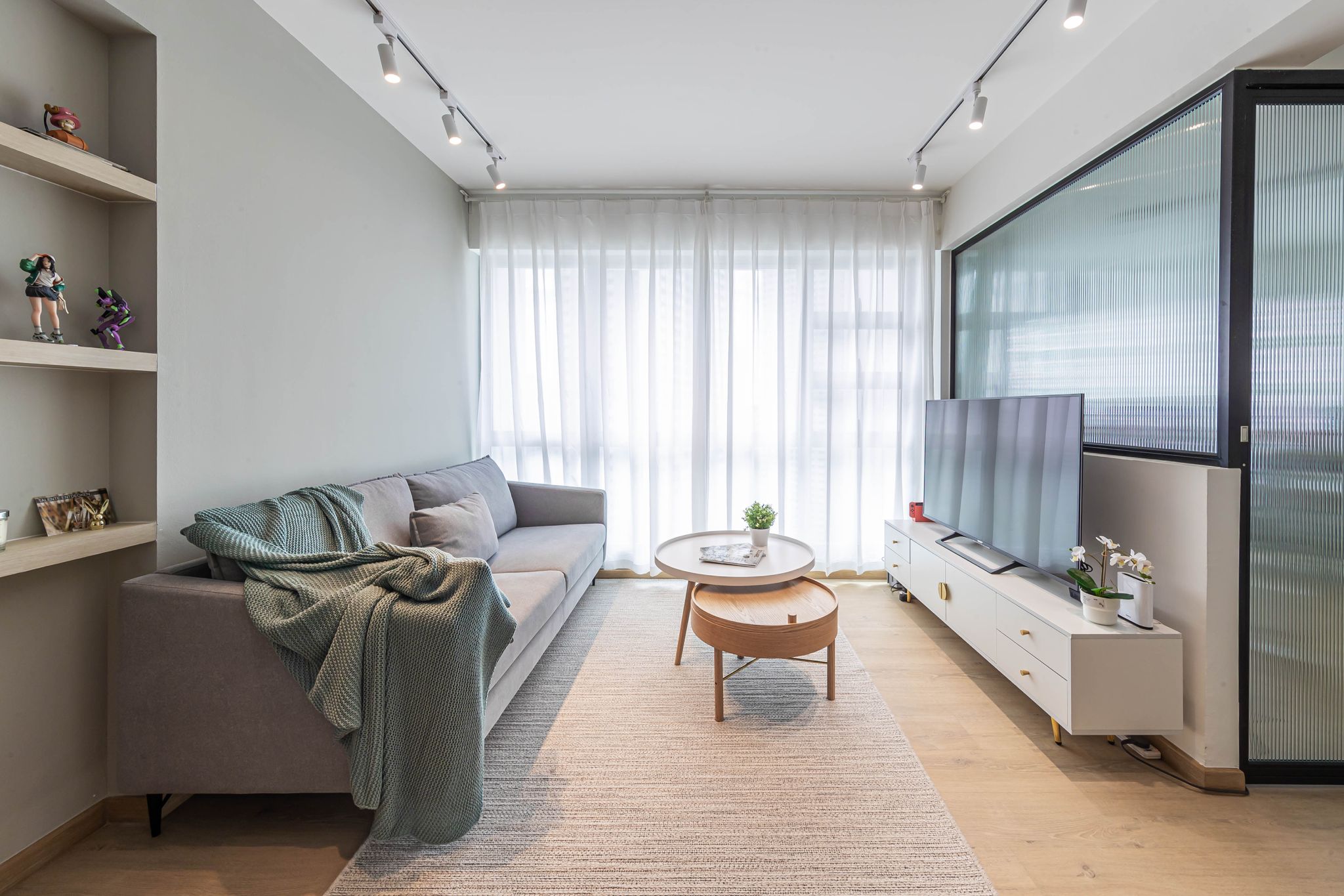 Minimalist, Modern, Scandinavian Design - Living Room - HDB 4 Room - Design by Swiss Interior Design Pte Ltd
