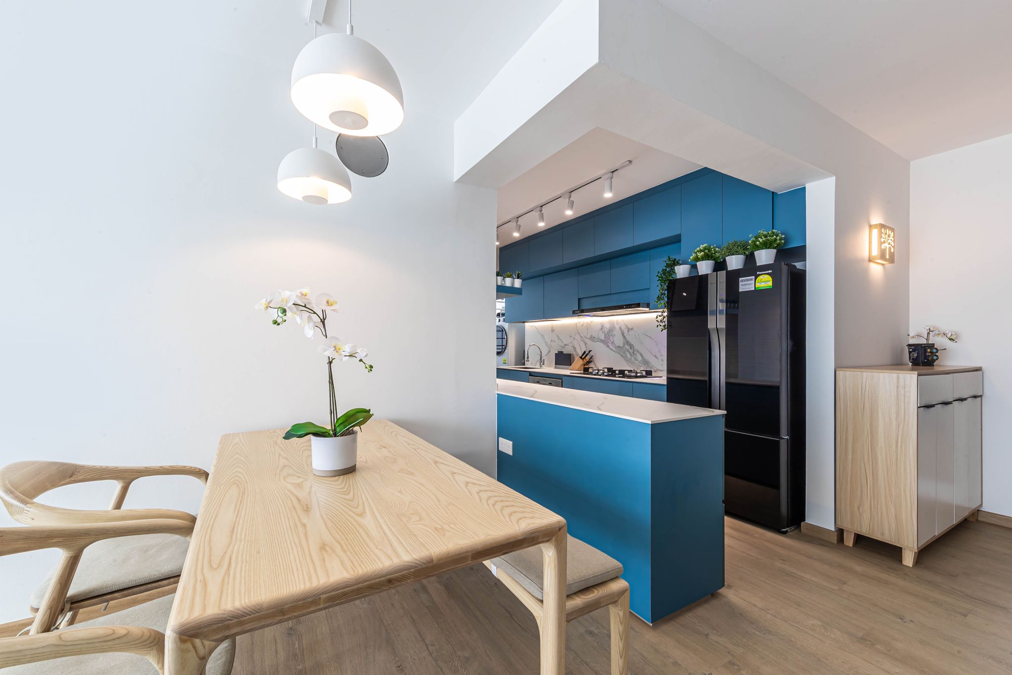 Minimalist, Modern, Scandinavian Design - Dining Room - HDB 4 Room - Design by Swiss Interior Design Pte Ltd