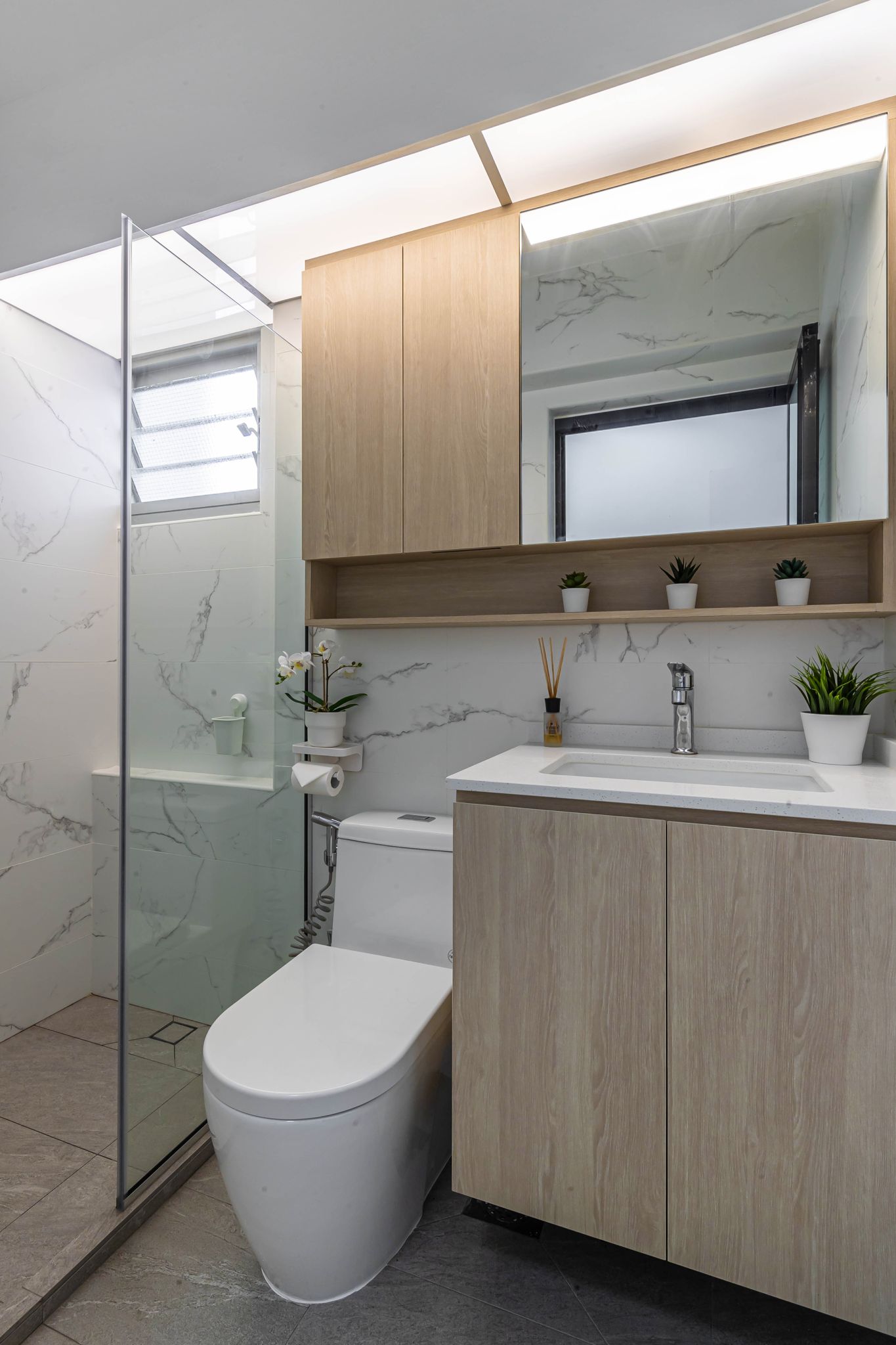 Minimalist, Modern, Scandinavian Design - Bathroom - HDB 4 Room - Design by Swiss Interior Design Pte Ltd