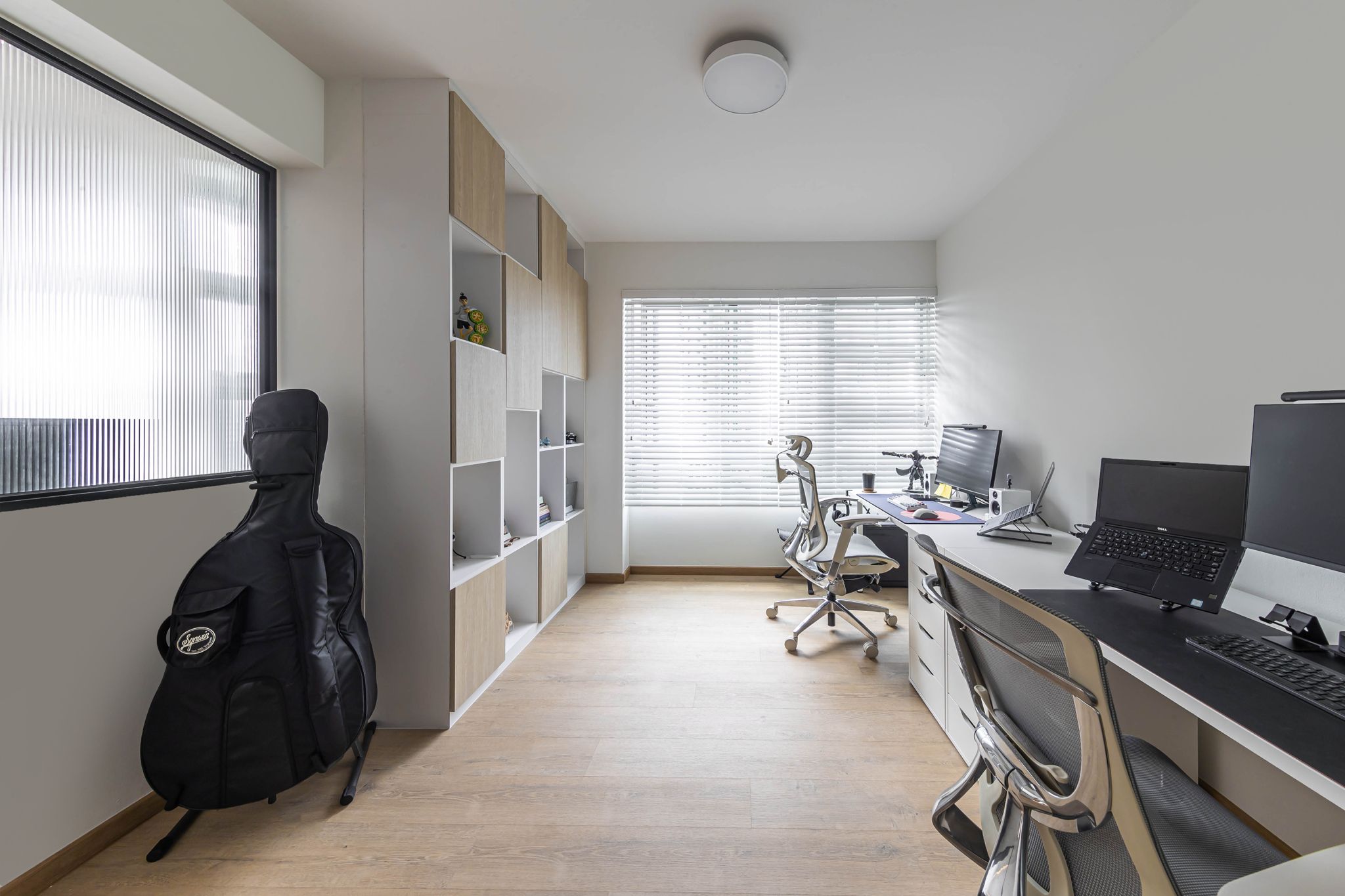 Minimalist, Modern, Scandinavian Design - Study Room - HDB 4 Room - Design by Swiss Interior Design Pte Ltd