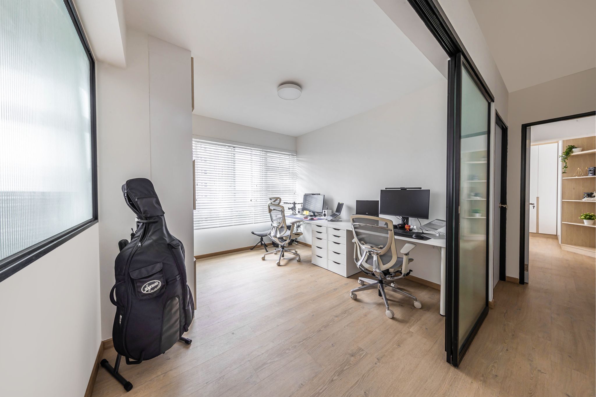 Minimalist, Modern, Scandinavian Design - Study Room - HDB 4 Room - Design by Swiss Interior Design Pte Ltd