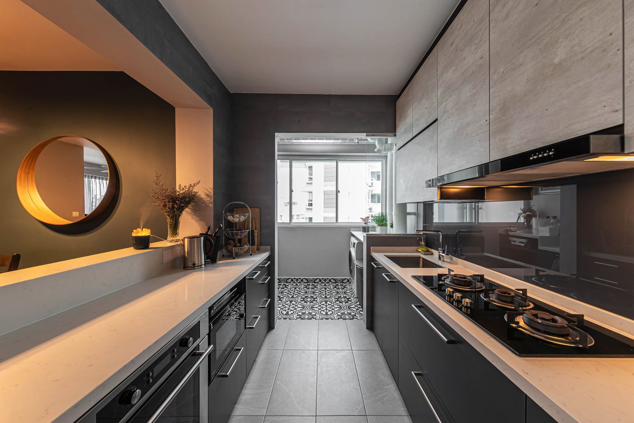 Modern, Retro Design - Kitchen - HDB 4 Room - Design by Swiss Interior Design Pte Ltd