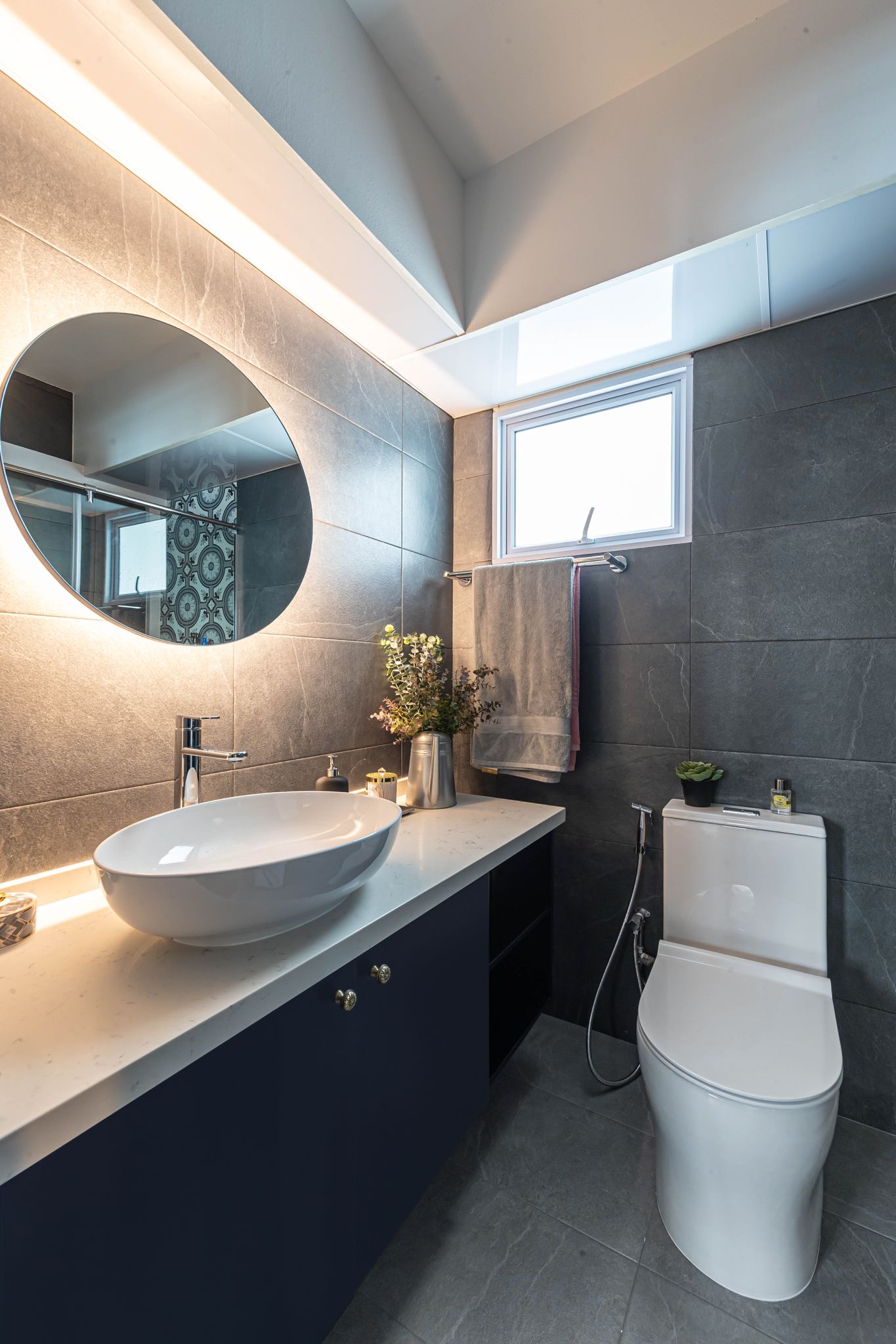 Modern, Retro Design - Bathroom - HDB 4 Room - Design by Swiss Interior Design Pte Ltd