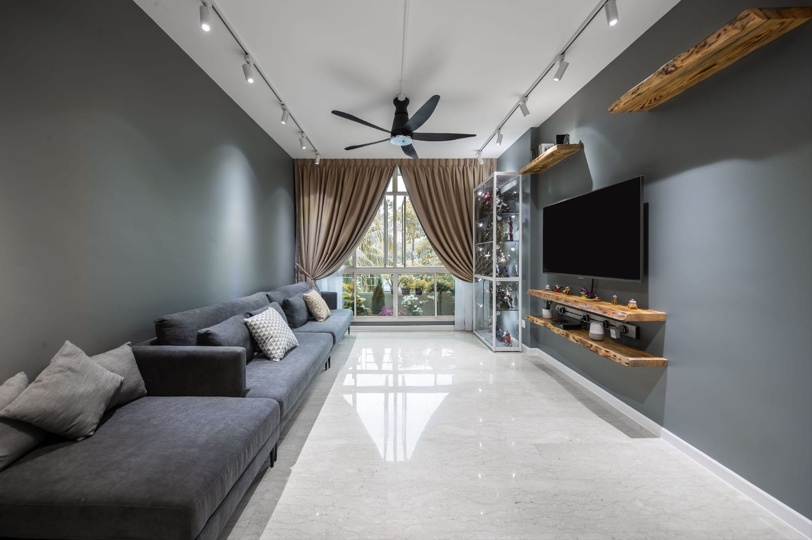 Industrial, Modern Design - Living Room - Condominium - Design by Swiss Interior Design Pte Ltd