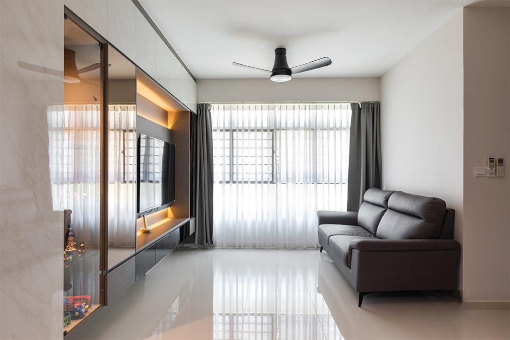 Modern Design - Living Room - HDB 4 Room - Design by Swiss Interior Design Pte Ltd