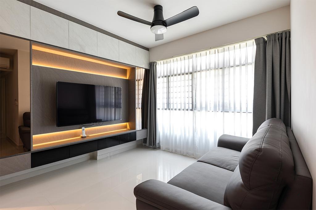 Modern Design - Living Room - HDB 4 Room - Design by Swiss Interior Design Pte Ltd