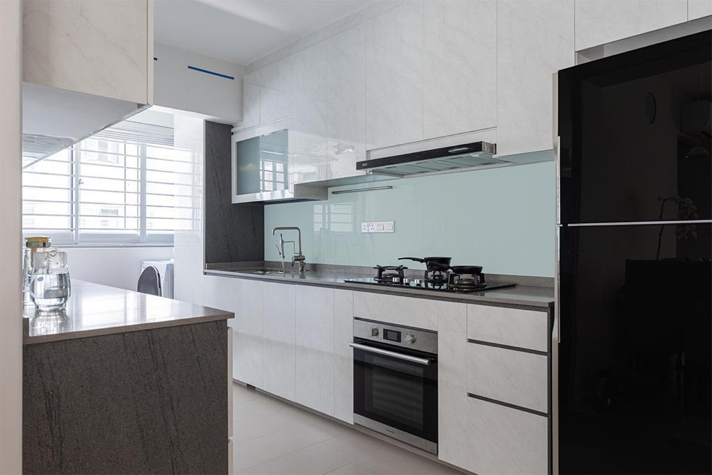 Modern Design - Kitchen - HDB 4 Room - Design by Swiss Interior Design Pte Ltd