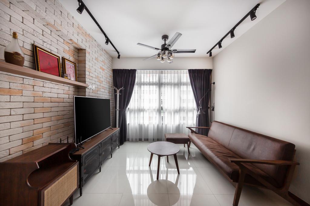 Industrial Design - Living Room - HDB 4 Room - Design by Swiss Interior Design Pte Ltd