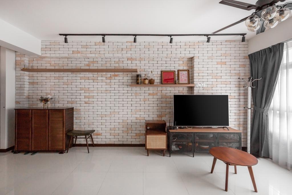 Industrial Design - Living Room - HDB 4 Room - Design by Swiss Interior Design Pte Ltd