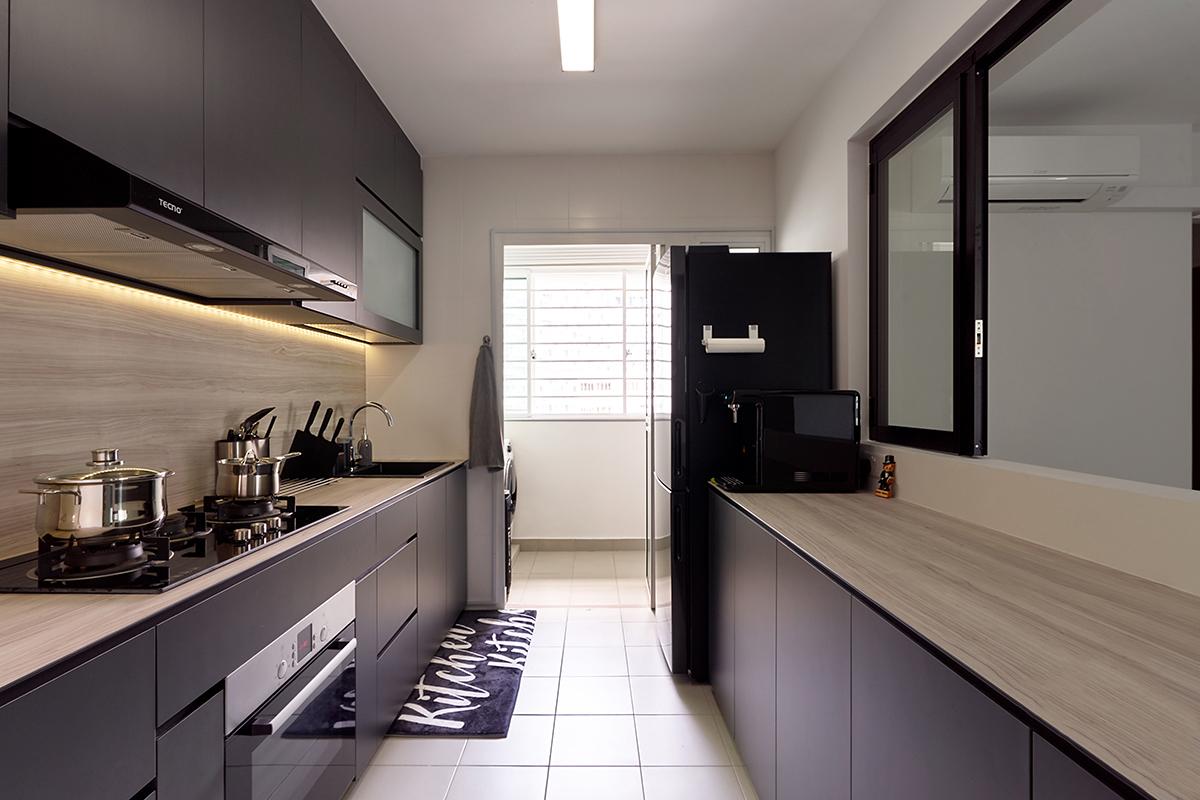 Contemporary Design - Kitchen - HDB 4 Room - Design by Swiss Interior Design Pte Ltd