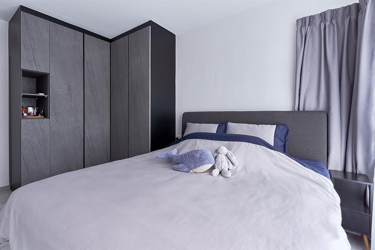 Contemporary Design - Bedroom - HDB 4 Room - Design by Swiss Interior Design Pte Ltd
