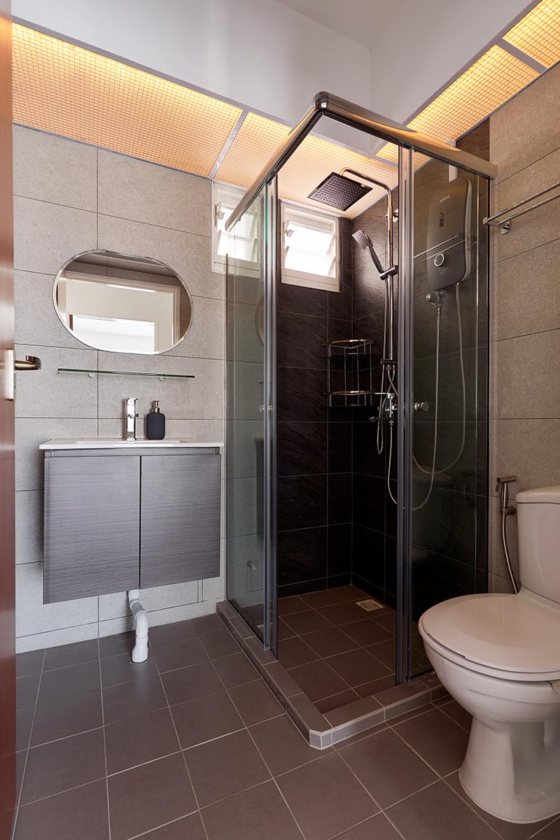 Contemporary Design - Bathroom - HDB 4 Room - Design by Swiss Interior Design Pte Ltd