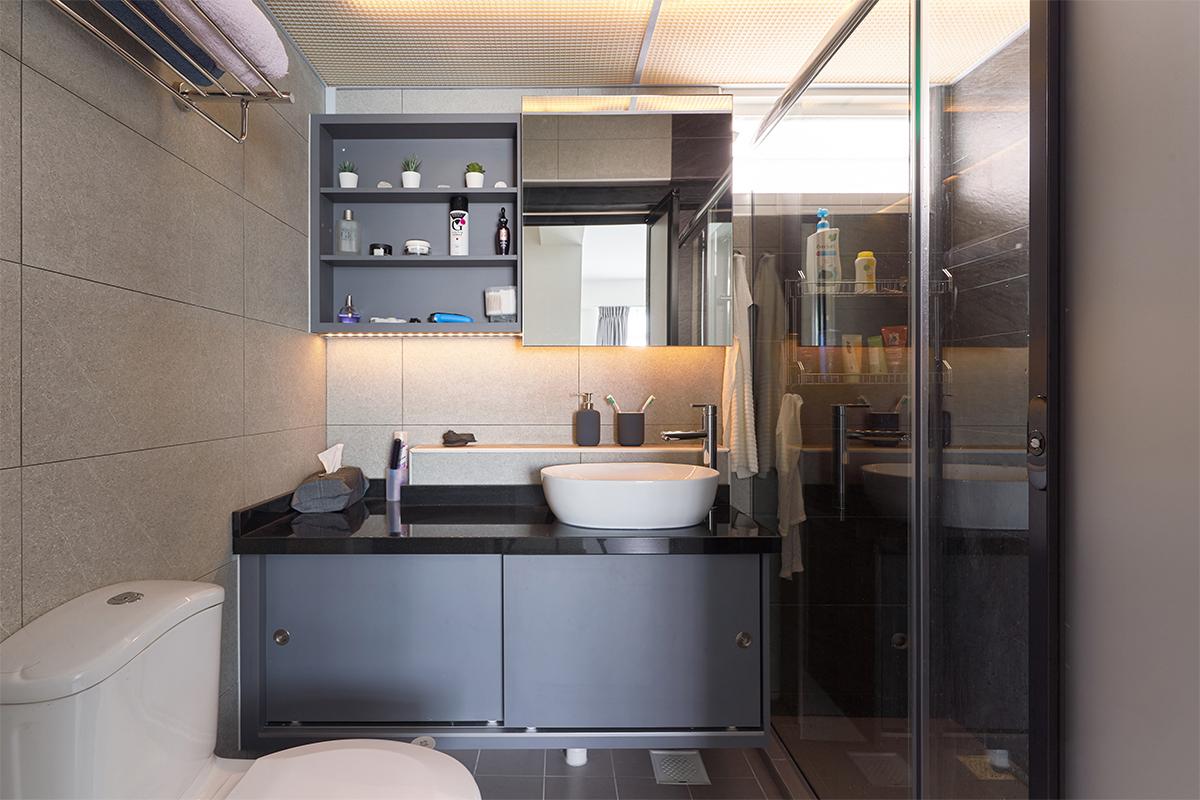 Contemporary Design - Bathroom - HDB 4 Room - Design by Swiss Interior Design Pte Ltd