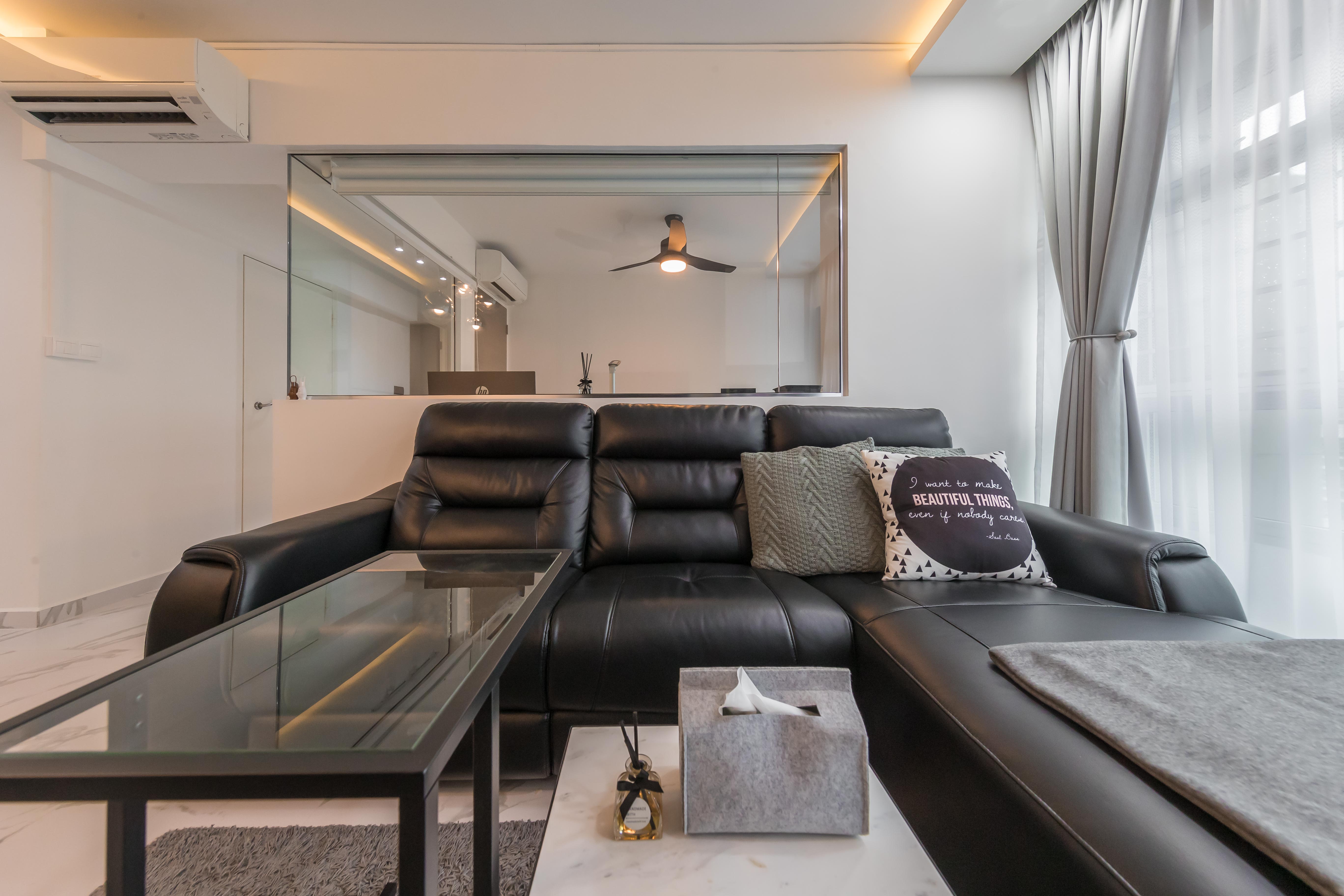 Modern Design - Living Room - HDB 4 Room - Design by Swiss Interior Design Pte Ltd