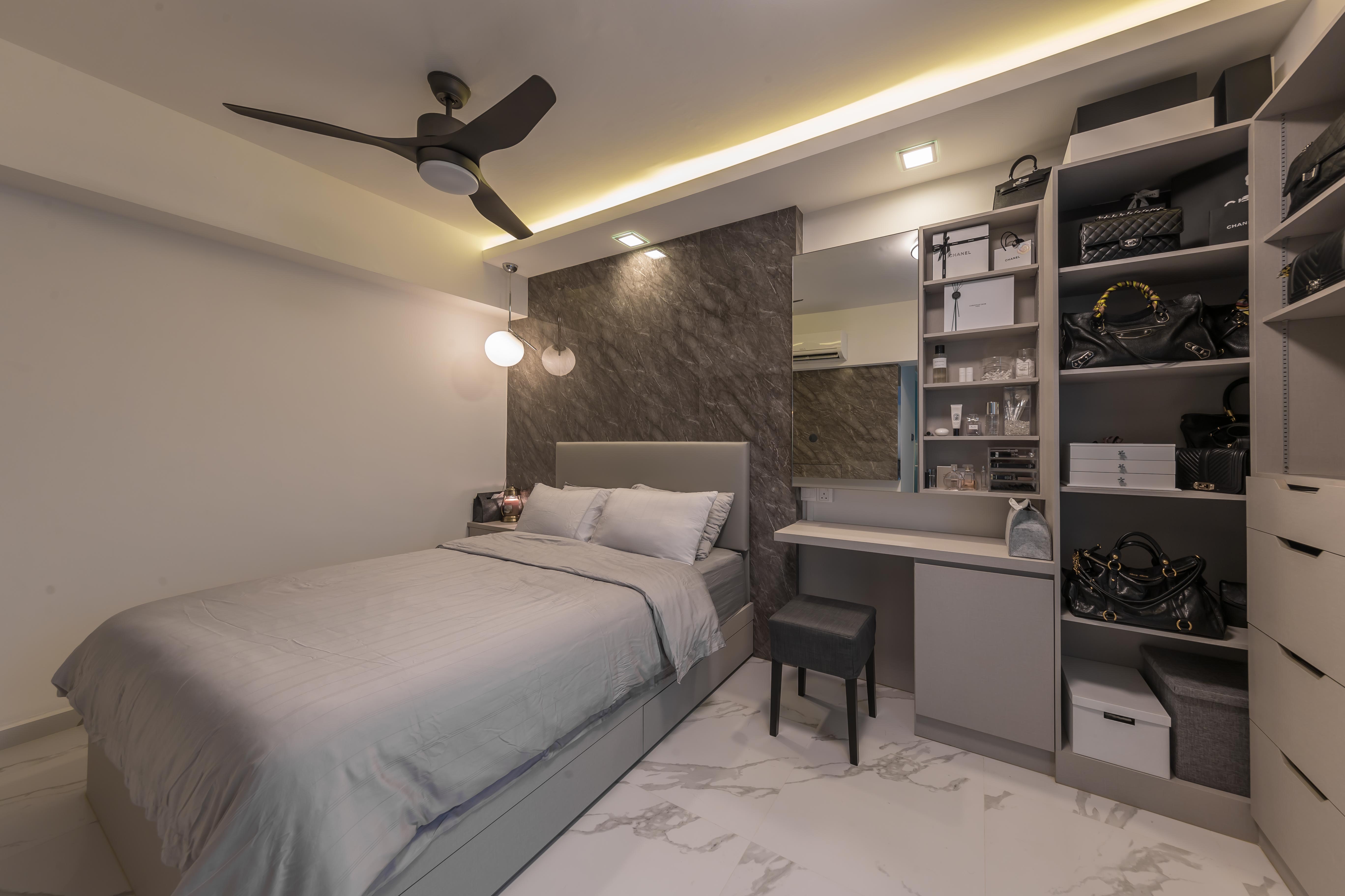 Modern Design - Bedroom - HDB 4 Room - Design by Swiss Interior Design Pte Ltd