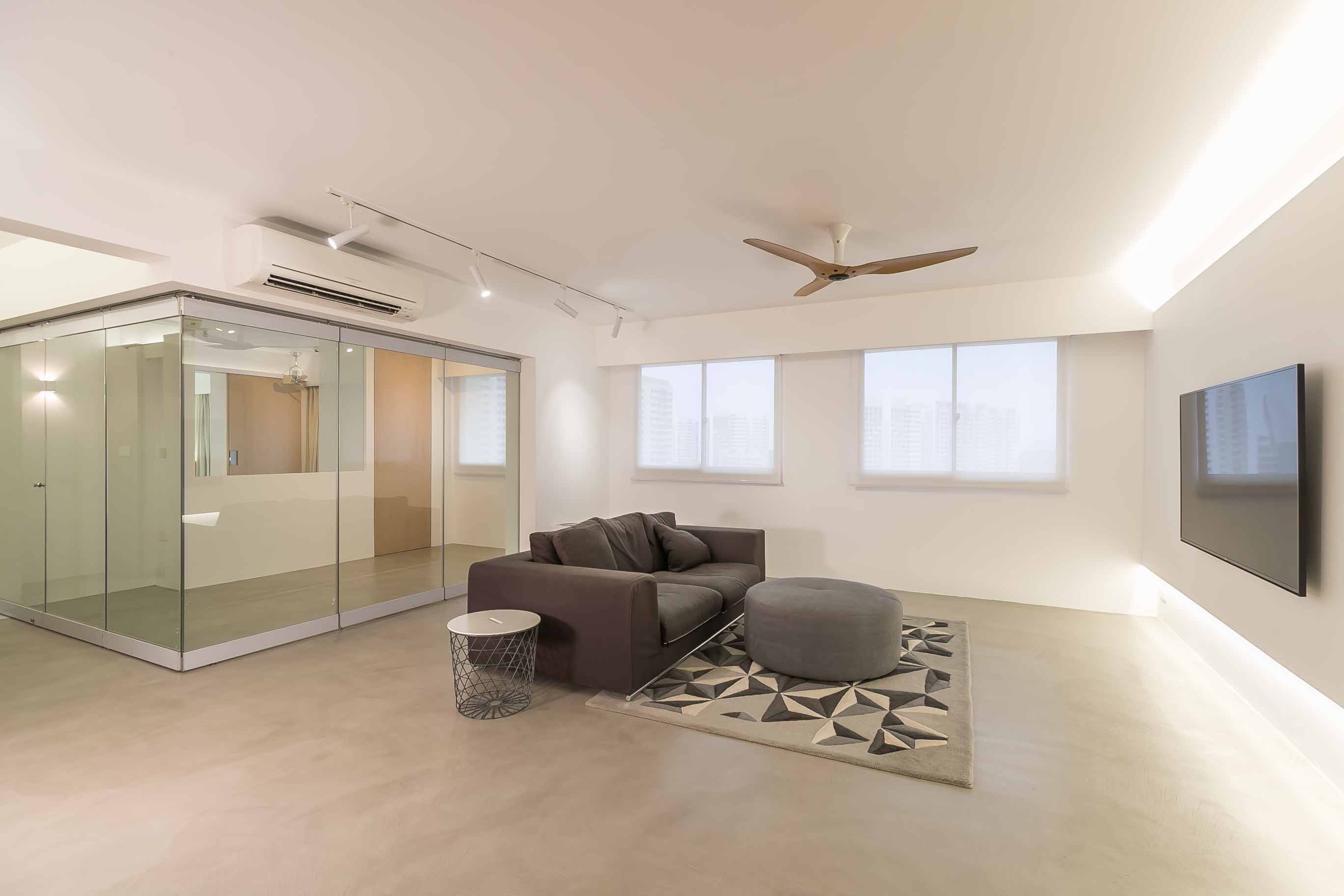 Minimalist Design - Living Room - HDB 5 Room - Design by Swiss Interior Design Pte Ltd