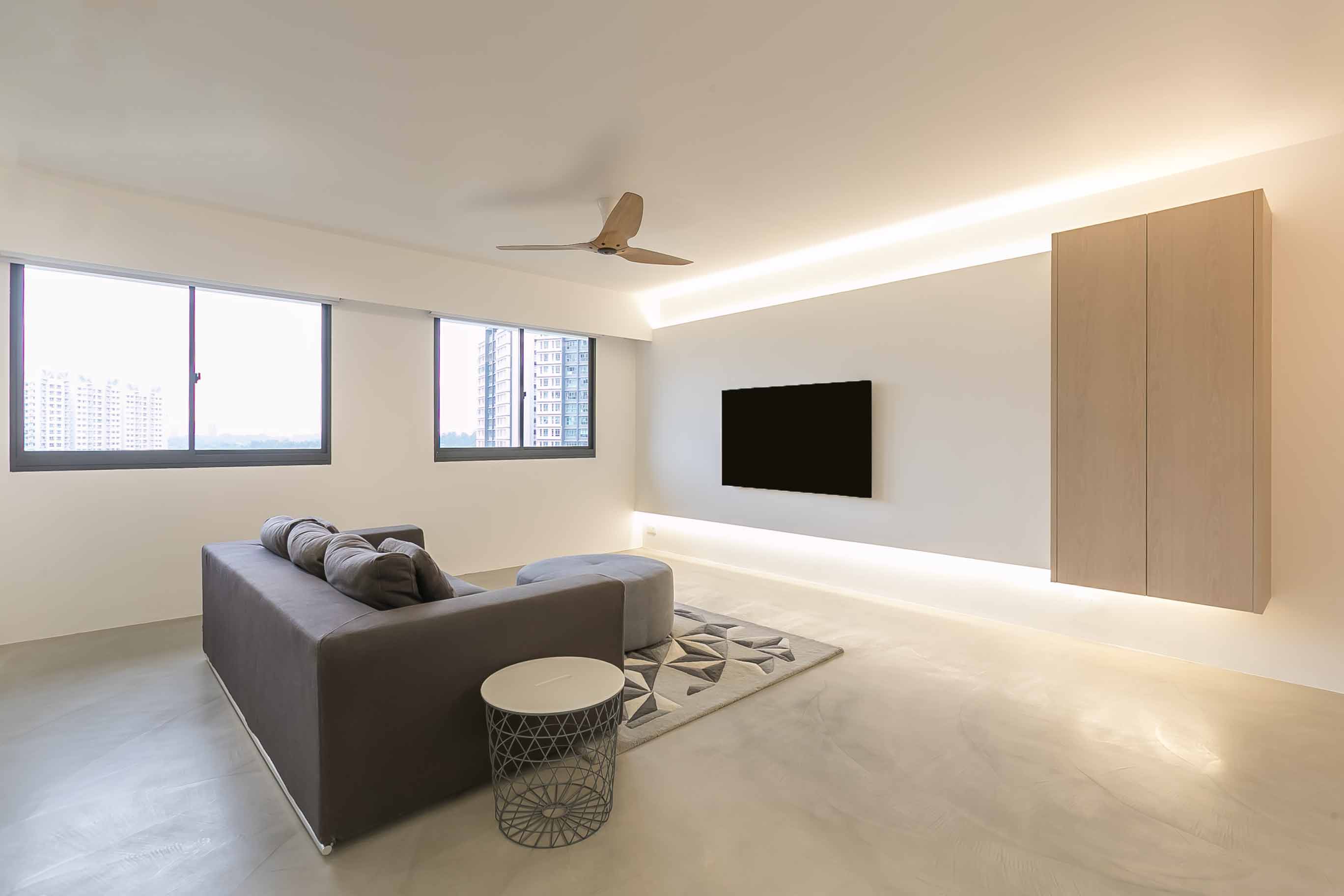 Minimalist Design - Living Room - HDB 5 Room - Design by Swiss Interior Design Pte Ltd