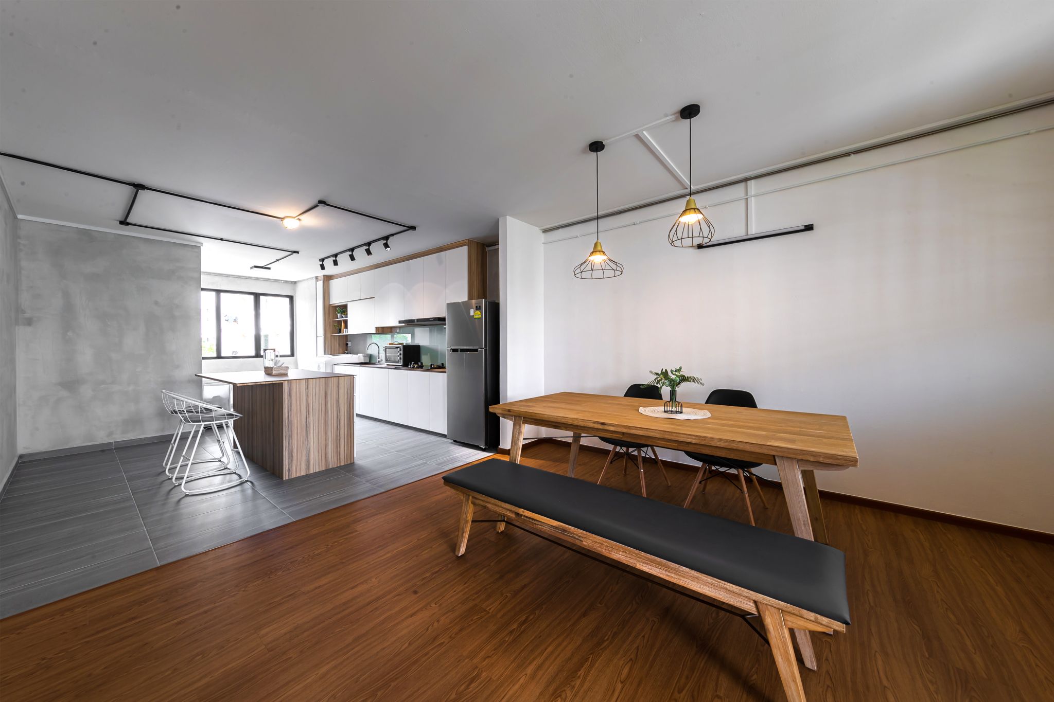 Modern, Retro, Scandinavian Design - Dining Room - HDB 4 Room - Design by Swiss Interior Design Pte Ltd