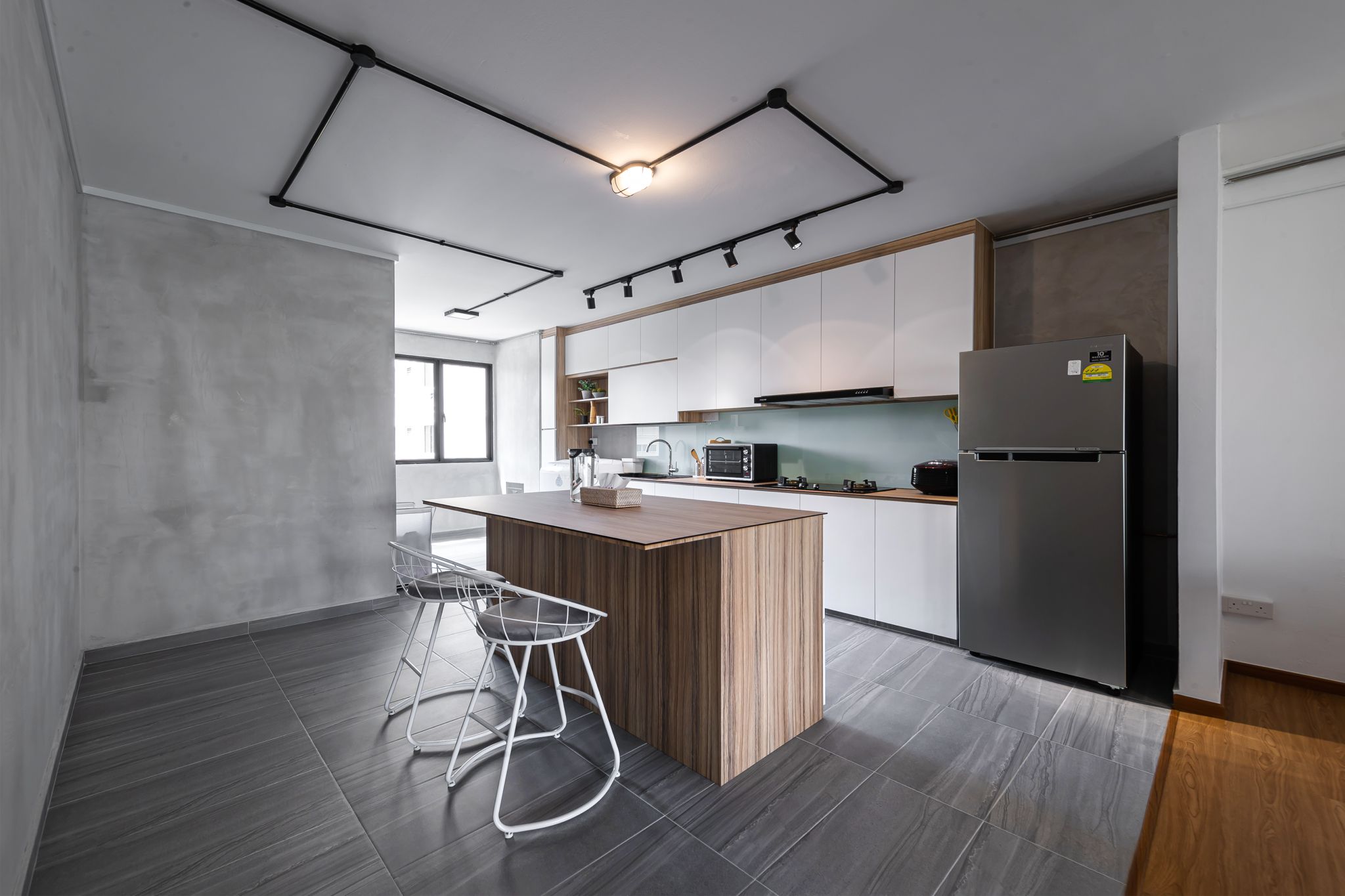 Modern, Retro, Scandinavian Design - Kitchen - HDB 4 Room - Design by Swiss Interior Design Pte Ltd