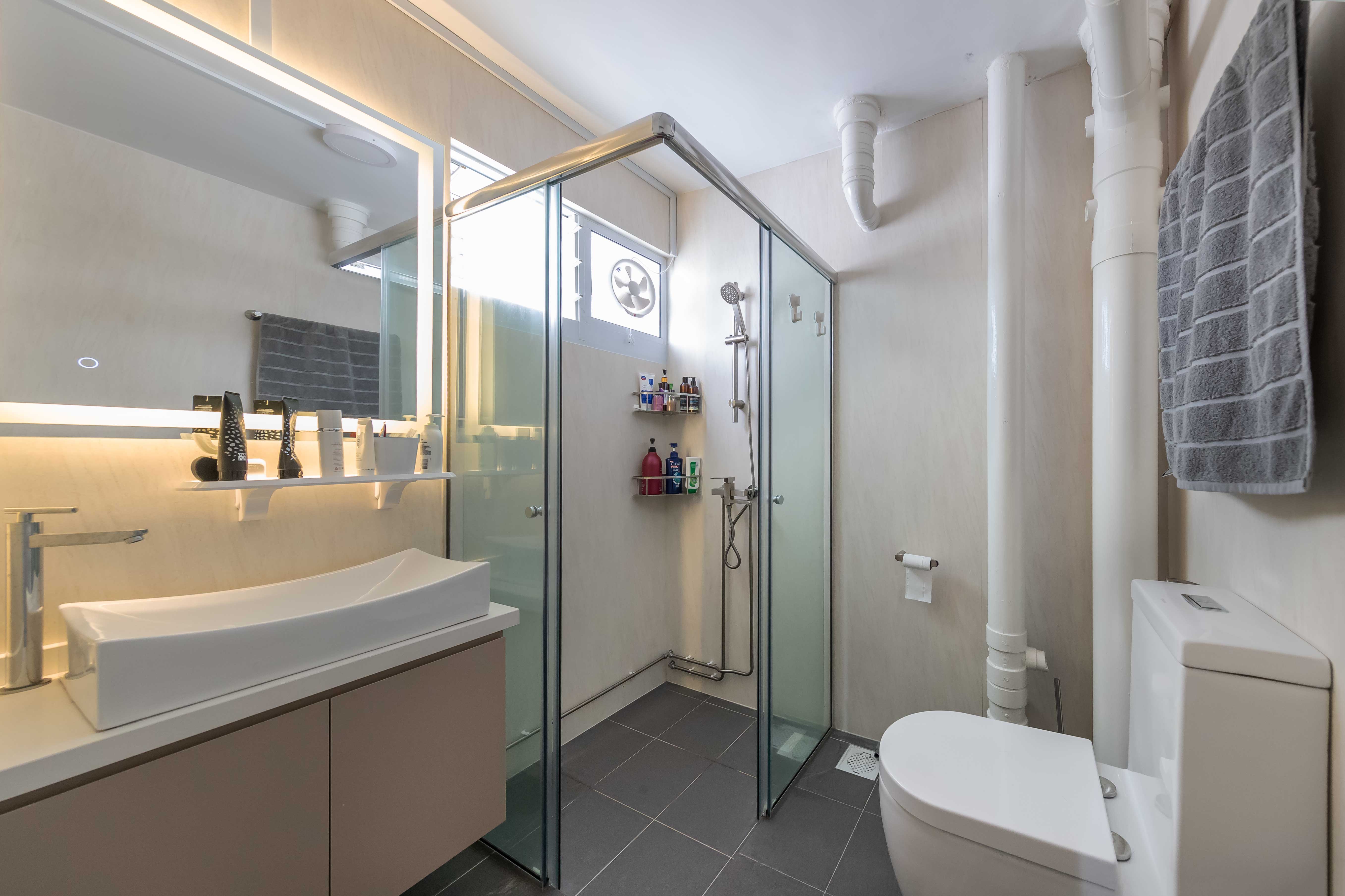 Contemporary, Scandinavian Design - Bathroom - HDB 5 Room - Design by Swiss Interior Design Pte Ltd